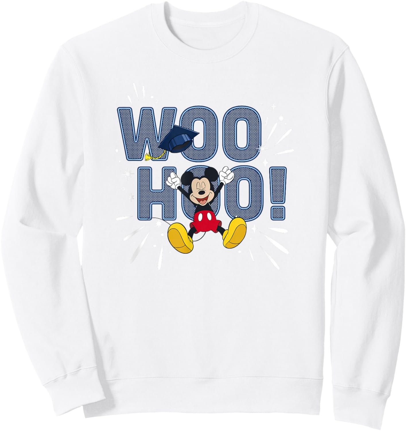 Disney Mickey Mouse Graduation Celebration Woo Hoo! Sweatshirt - Sweatshirt | White