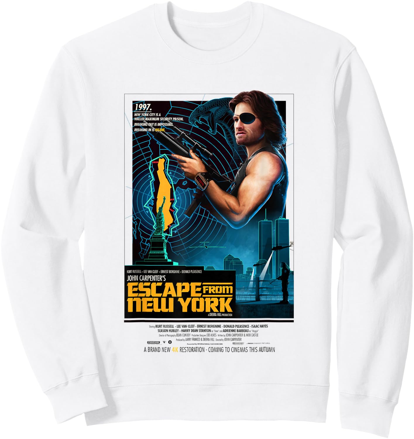 Escape from New York Snake Breaking in is Insane Sweatshirt - Sweatshirt | White