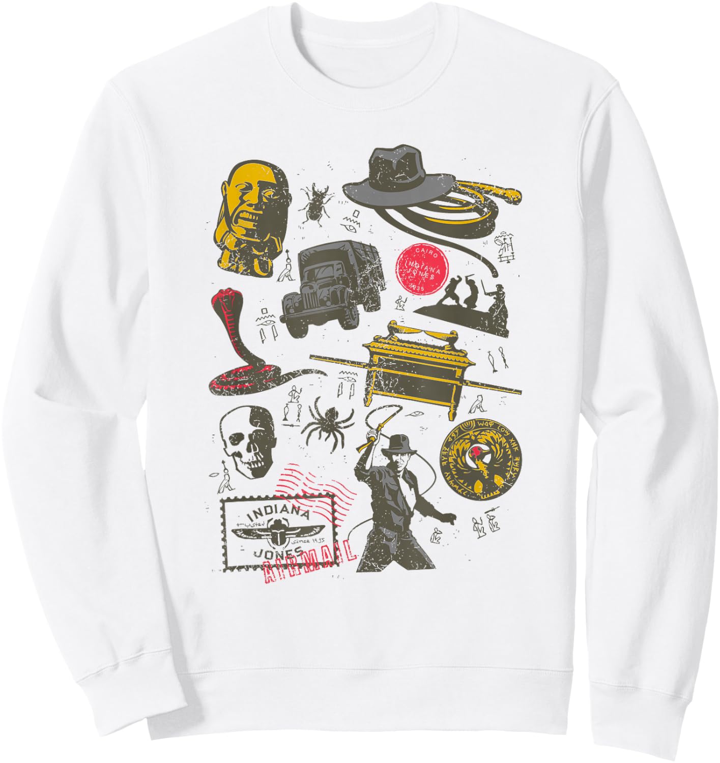Indiana Jones Raiders of The Lost Ark Adventure Icons Sweatshirt - Sweatshirt | White