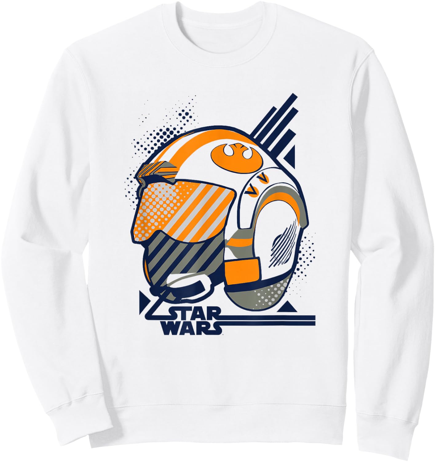 Star Wars Rebels Luke Skywalker Pilot Helmet Animated Logo Sweatshirt - Sweatshirt | White