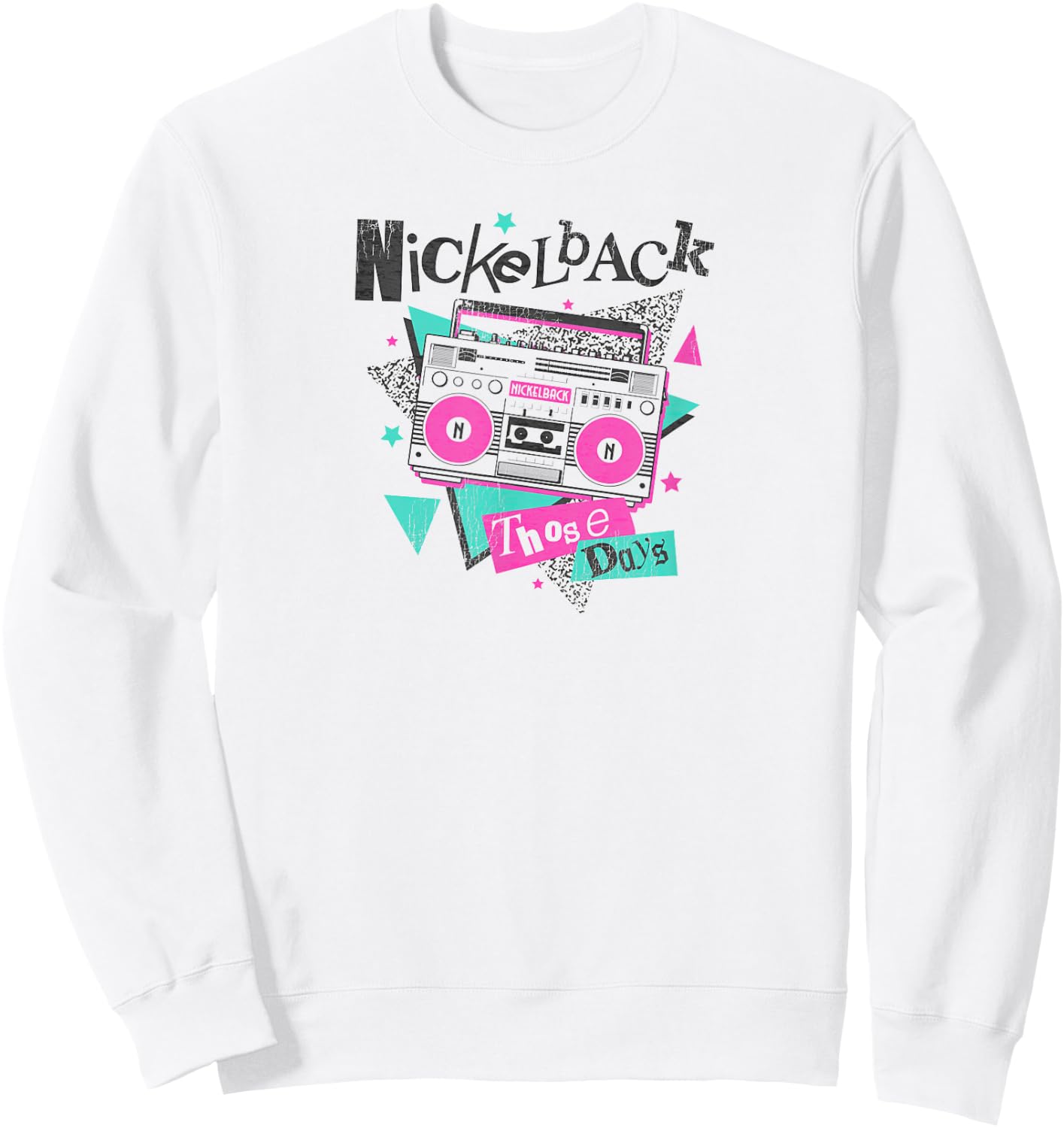 Nickelback Boom Box Those Days Sweatshirt - Sweatshirt | White
