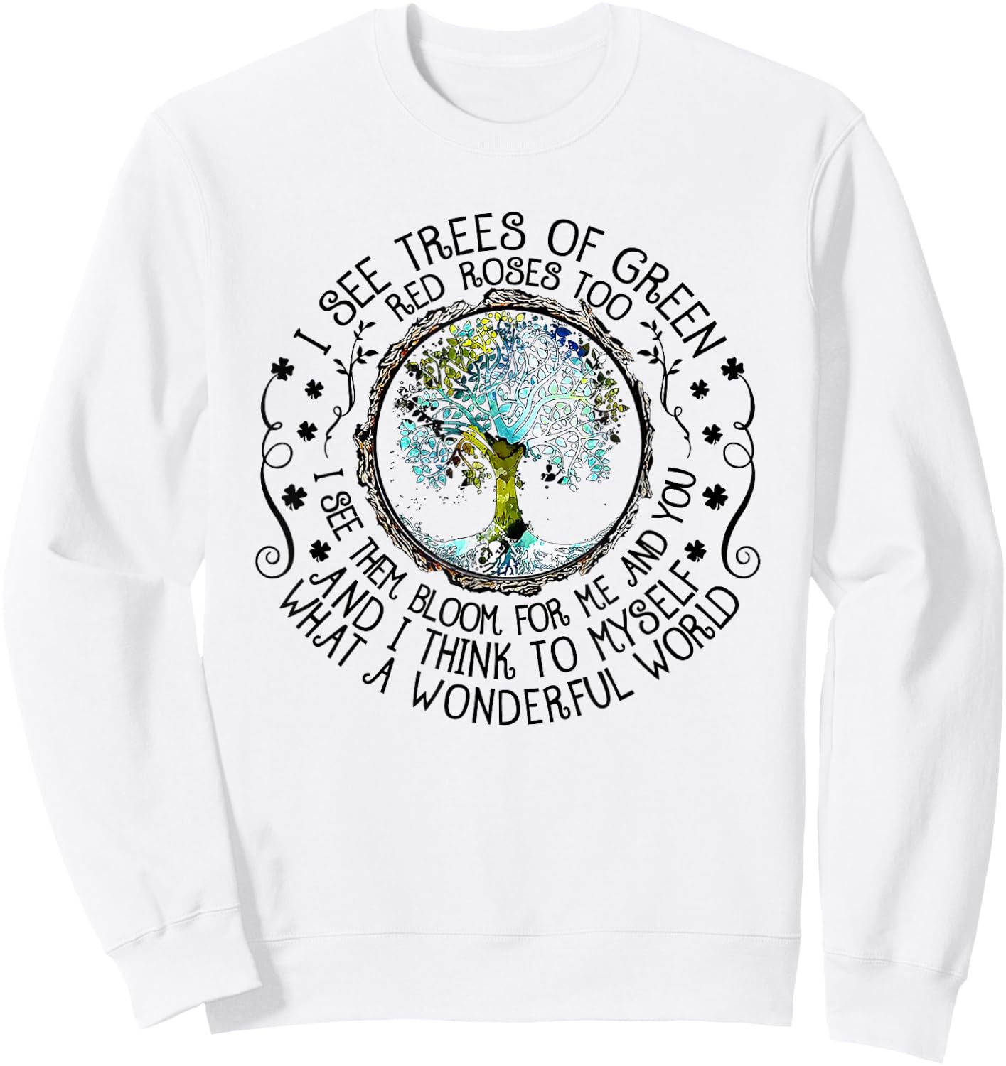 Myself What A Wonderful World Sweatshirt - Sweatshirt | White