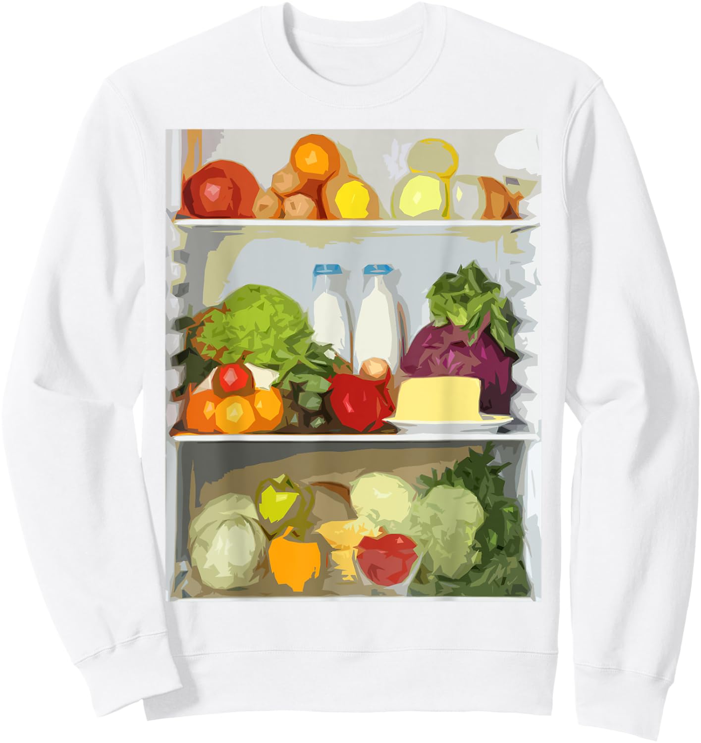 Fridge Retro Object Costume Funny Halloween Silvester Design Sweatshirt - Sweatshirt | White