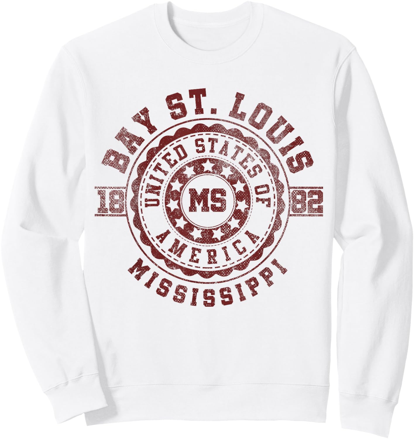 Bay St. Louis MS | Mississippi | Vintage City Apparels Sweatshirt - Sweatshirt | White