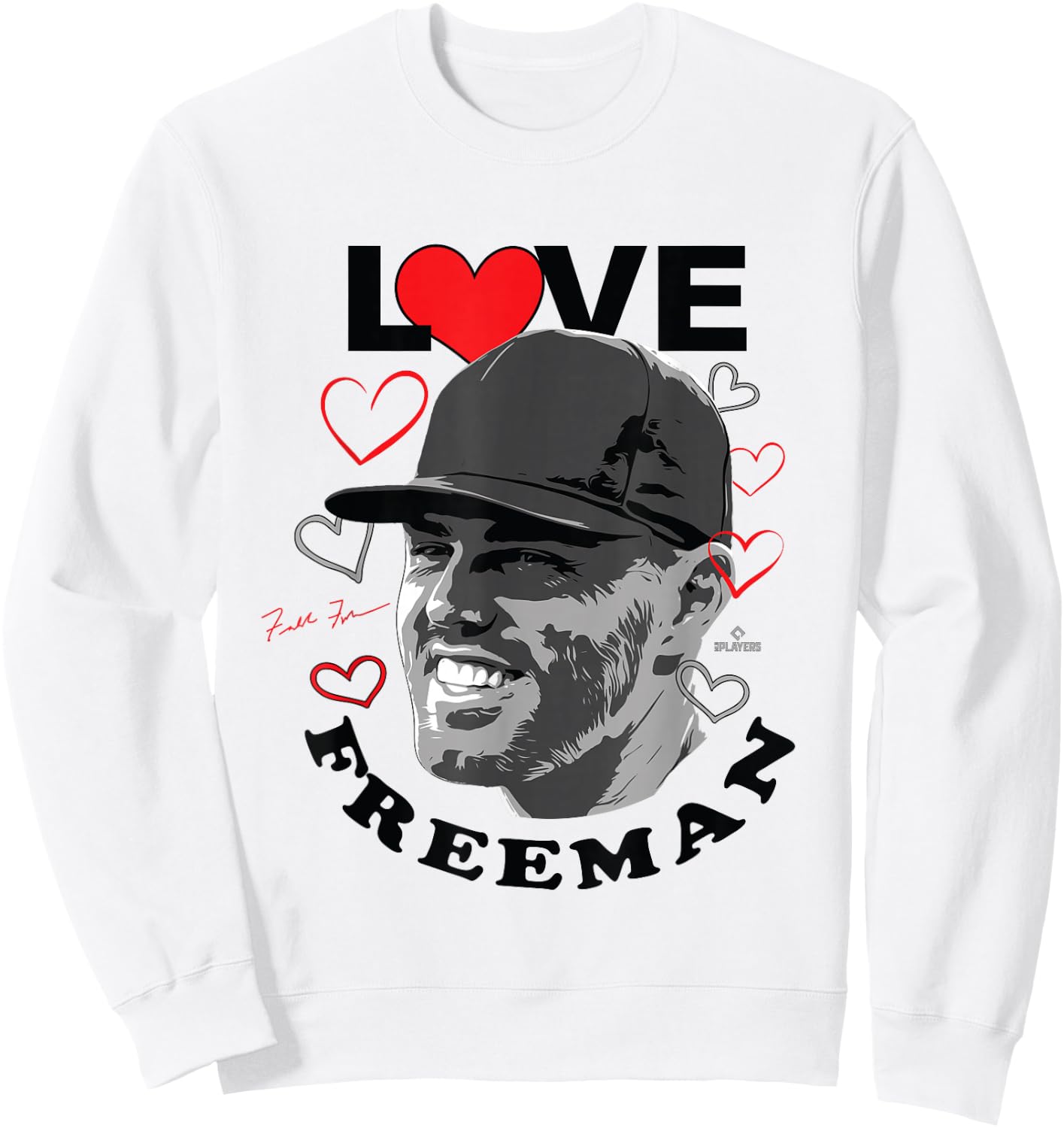Love Freddie Freeman Los Angeles Baseball MLBPA Sweatshirt - Sweatshirt | White