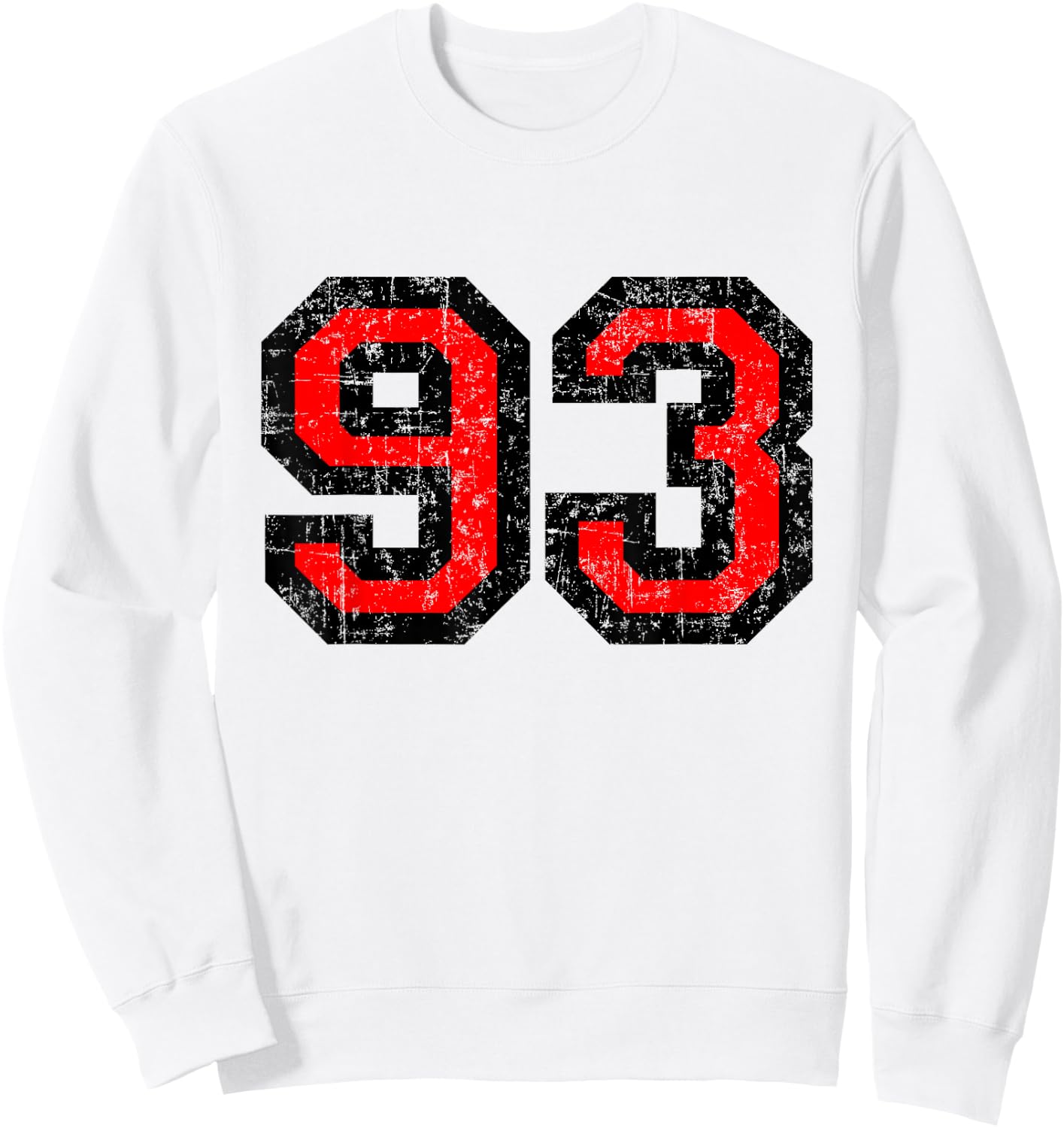 Number 93 (Vintage Black&Red) No.93 Sweatshirt - Sweatshirt | White