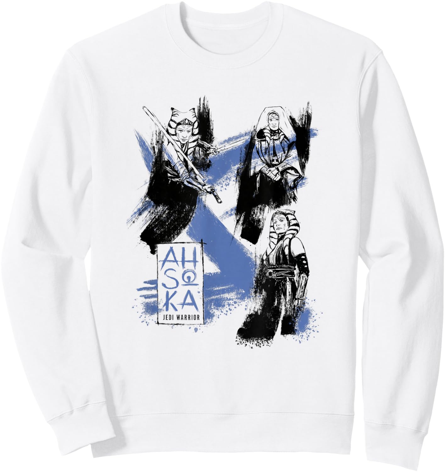 Star Wars: Ahsoka Tano Inked Posed Portraits Collage Sweatshirt - Sweatshirt | White