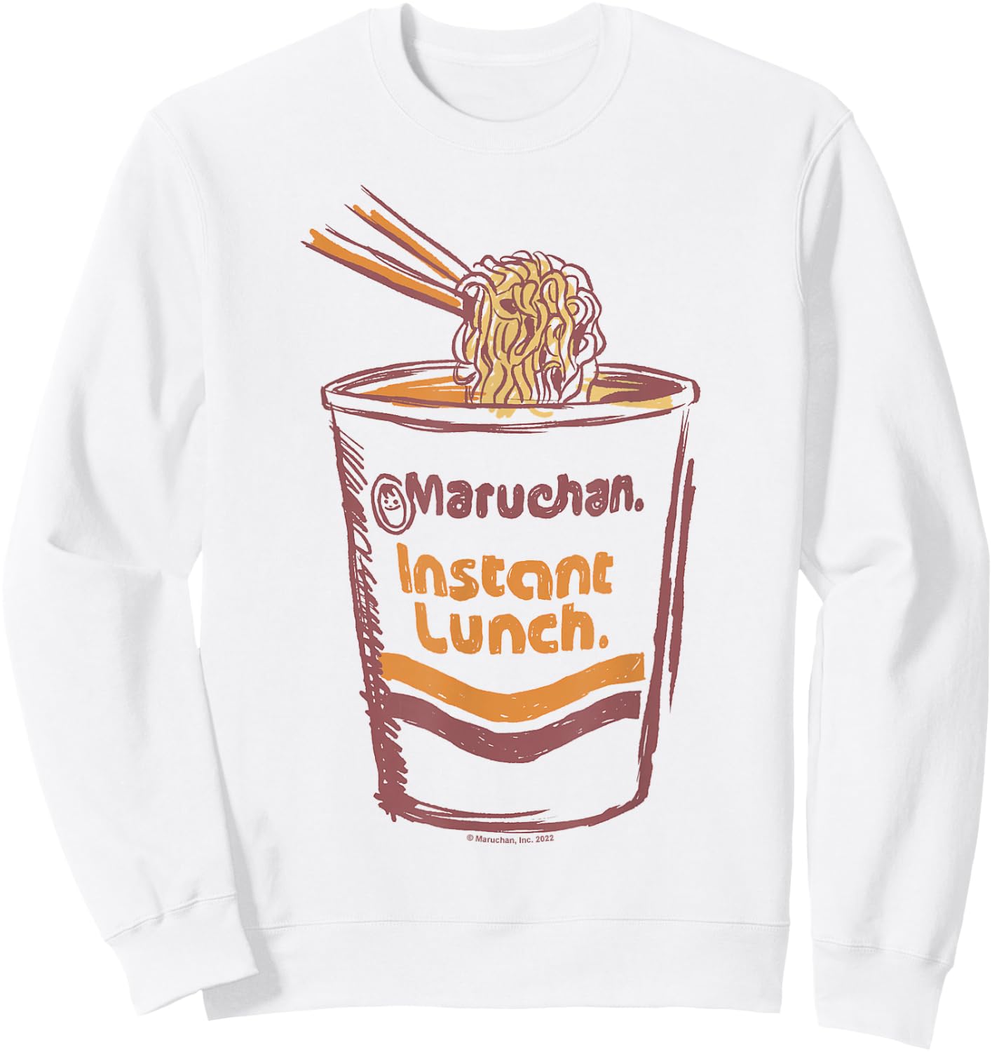 Maruchan Instant Lunch Ramen Cup Art Logo Sweatshirt - Sweatshirt | White