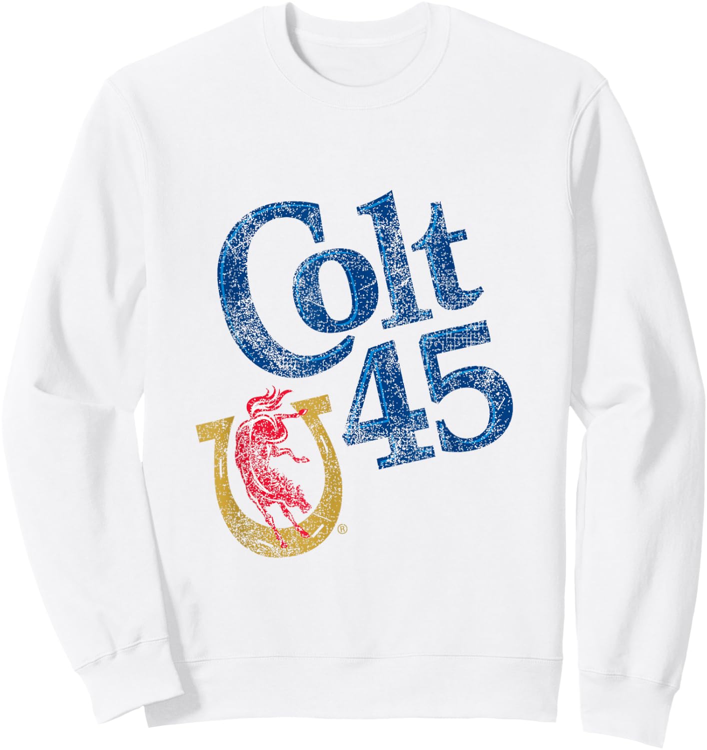 Colt 45 Beer Vintage Style - Logo Sweatshirt - Sweatshirt | White