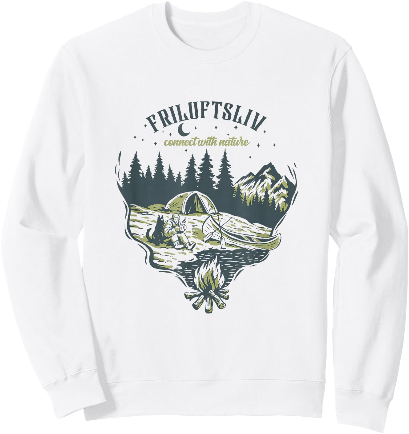 Friluftsliv Connect With Nature Sweatshirt - Sweatshirt | White