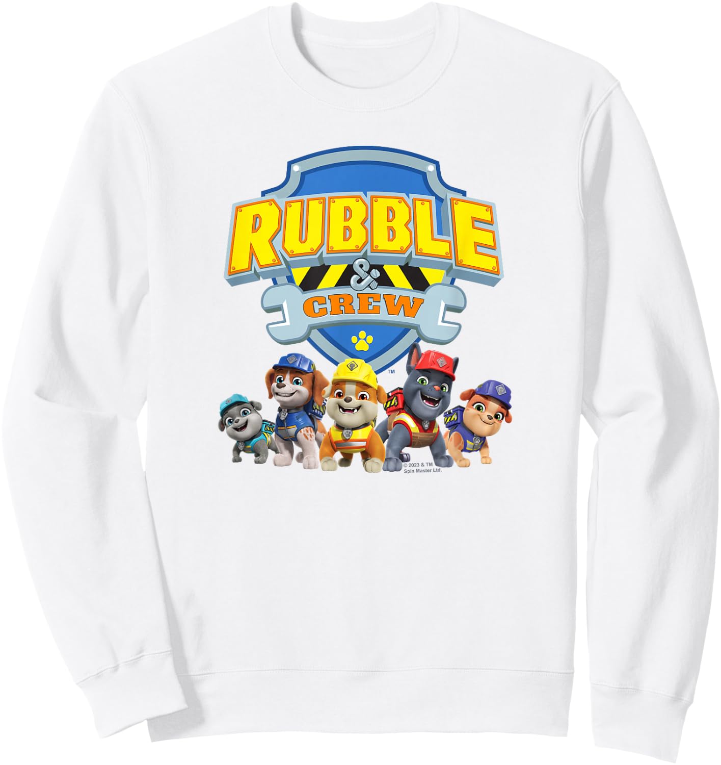 Rubble & Crew Logo and Characters Sweatshirt - Sweatshirt | White