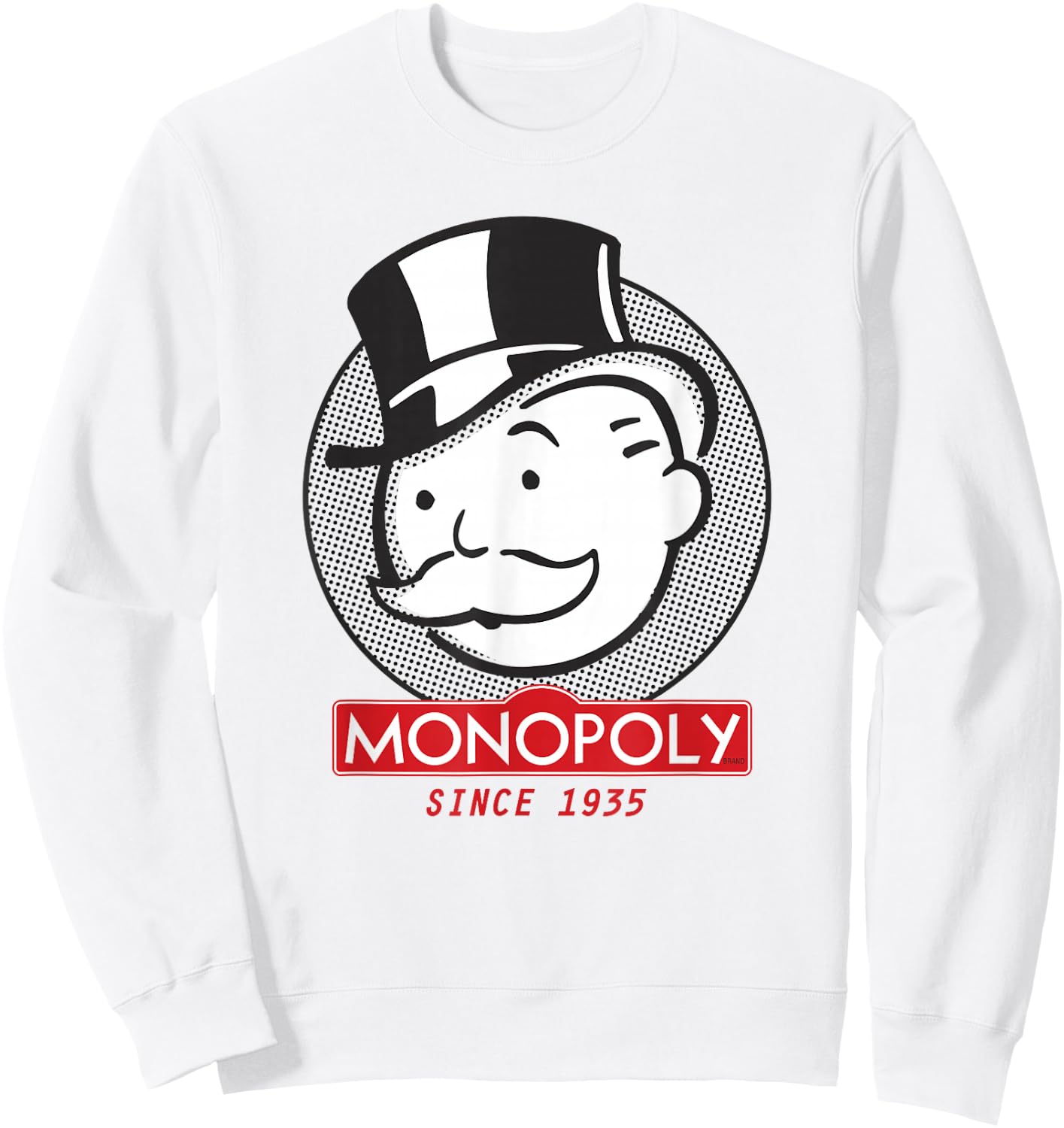 Monopoly Mr. Monopoly Since 1935 Classic Vintage Logo Sweatshirt - Sweatshirt | White