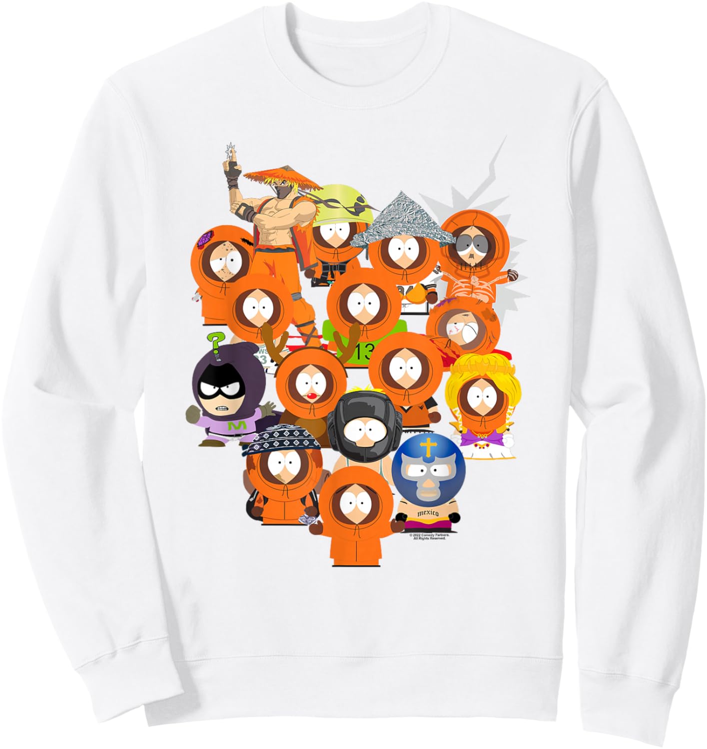 South Park Many Faces of Kenny Sweatshirt - Sweatshirt | White