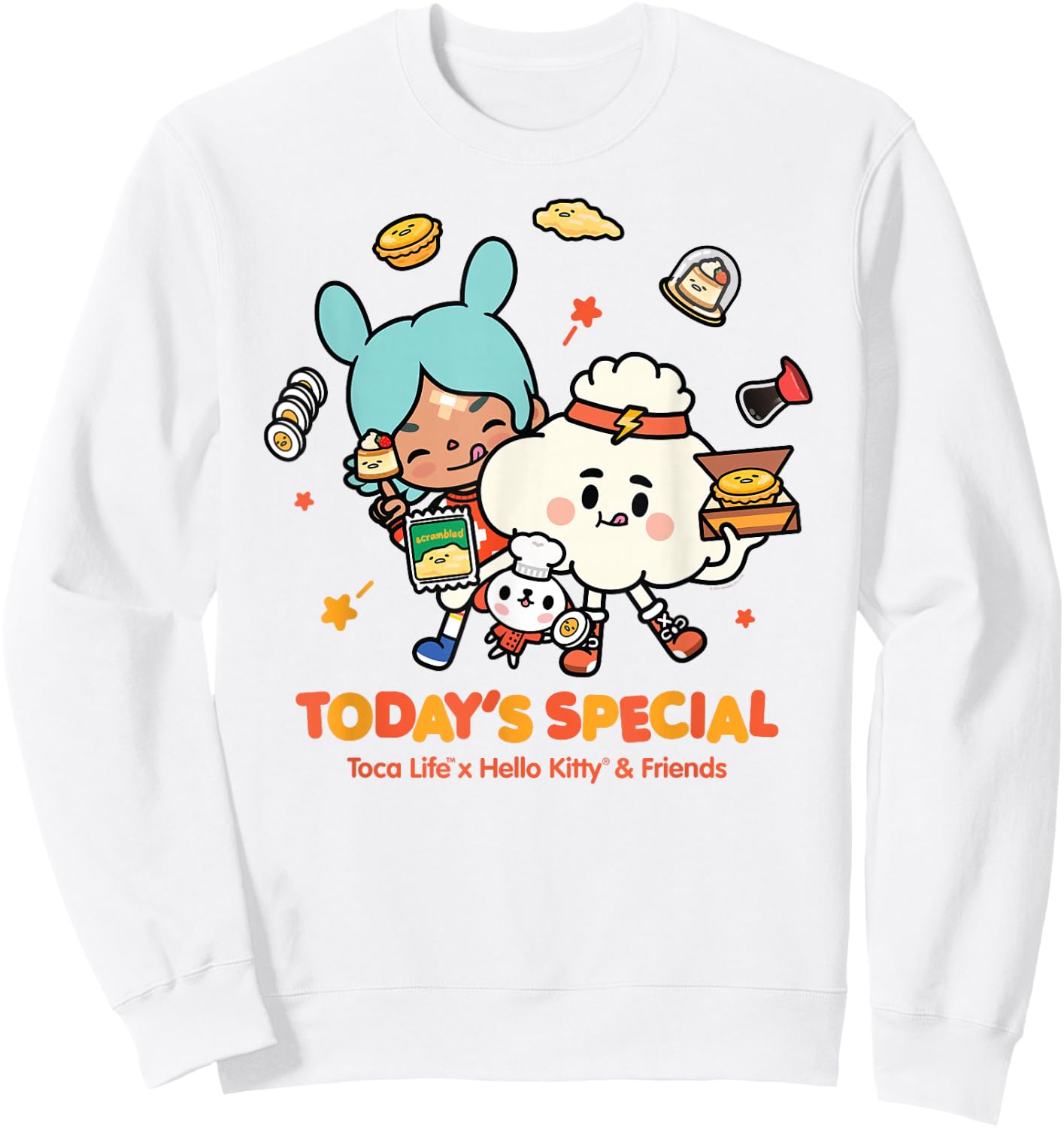 Toca Life x Hello Kitty & Friends Today's Special Sweatshirt - Sweatshirt | White
