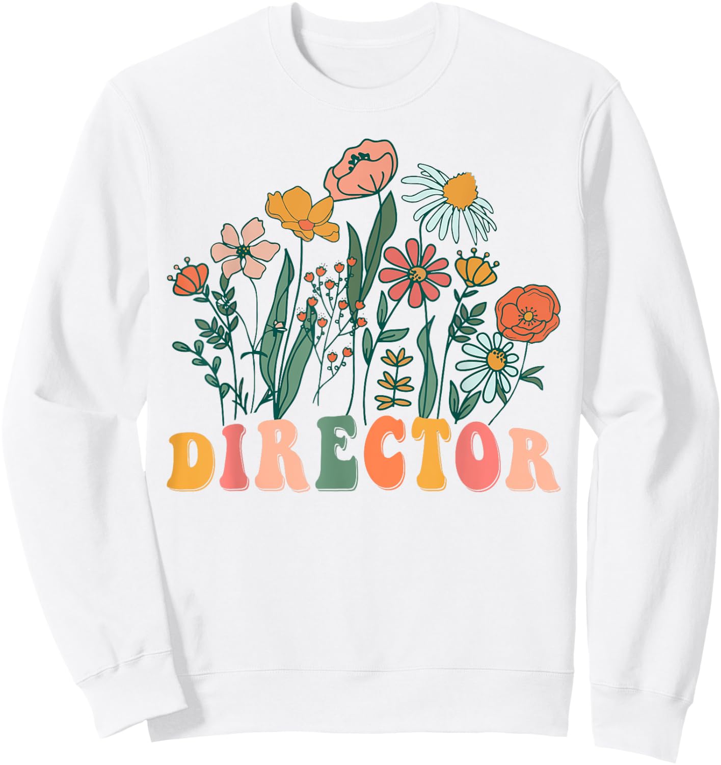 Groovy Wildflower Director Sweatshirt - Sweatshirt | White