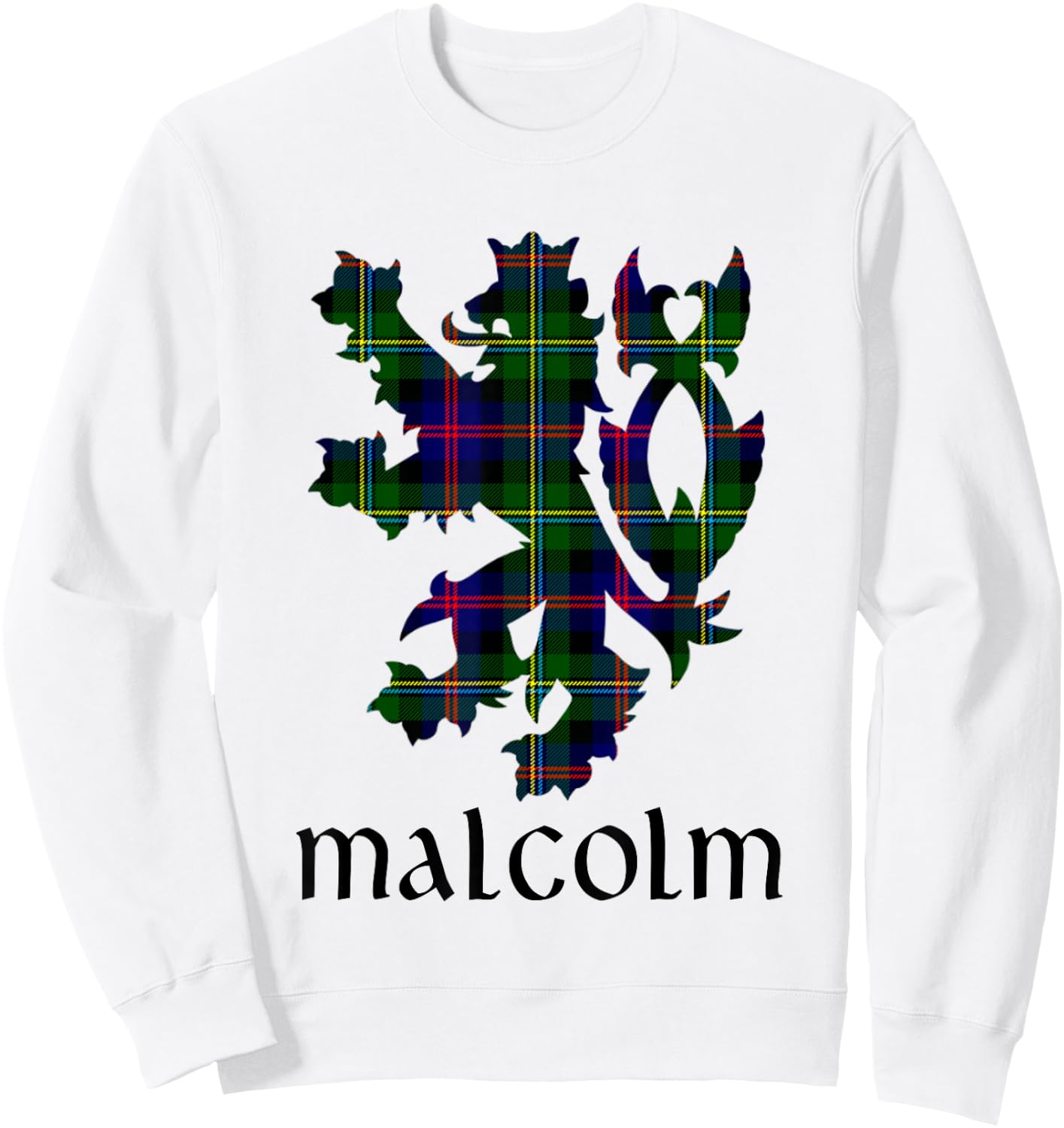 Clan Malcolm Tartan Scottish Family Name Scotland Pride Sweatshirt - Sweatshirt | White