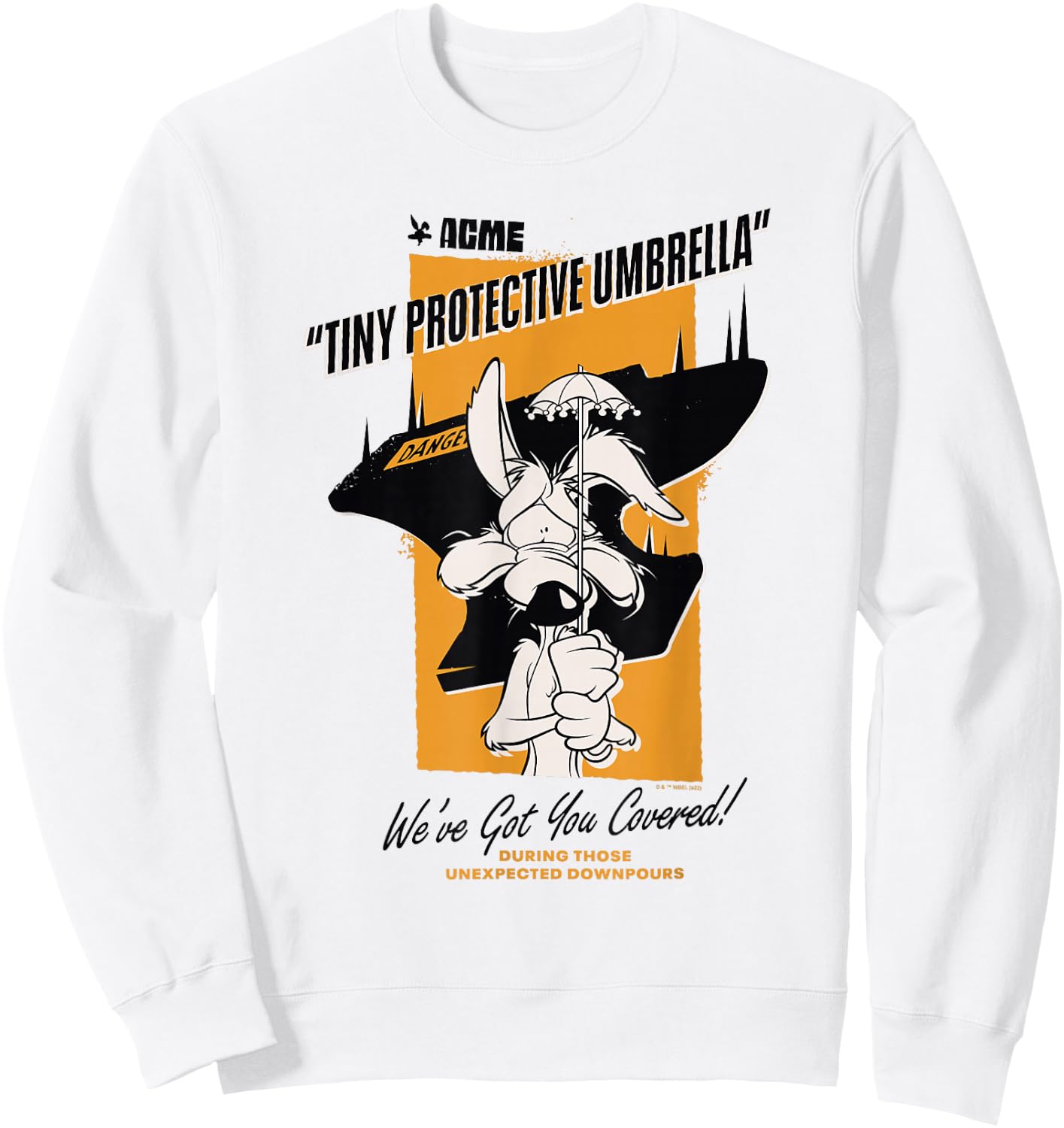 Looney Tunes Wile E. Coyote Acme Tiny Protective Umbrella Sweatshirt - Sweatshirt | White