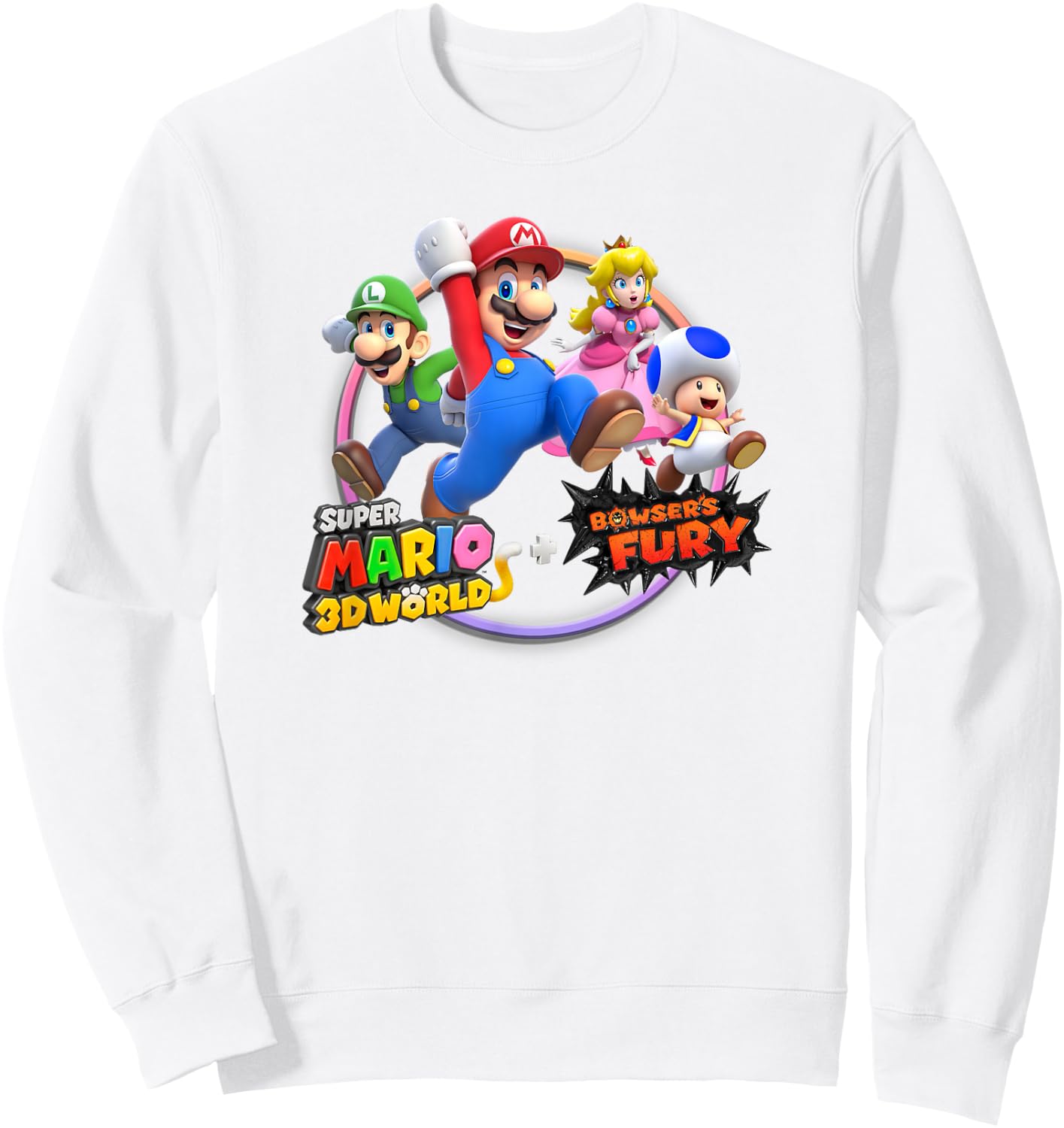 Super Mario 3D World: Bowser's Fury Nintendo Game Poster Sweatshirt - Sweatshirt | White