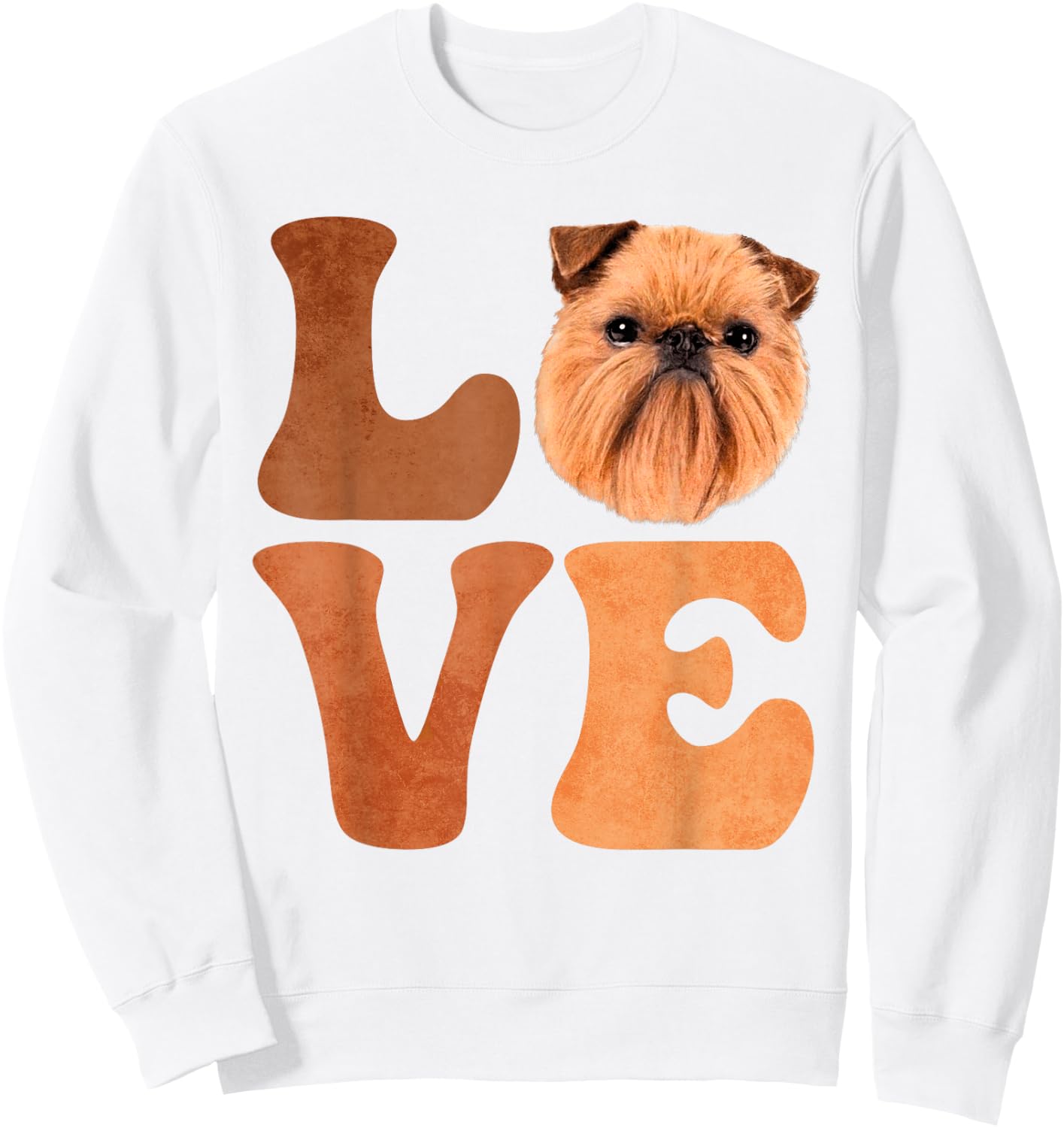 Brussels Griffon Dog LOVE Men Women Kids Sweatshirt - Sweatshirt | White