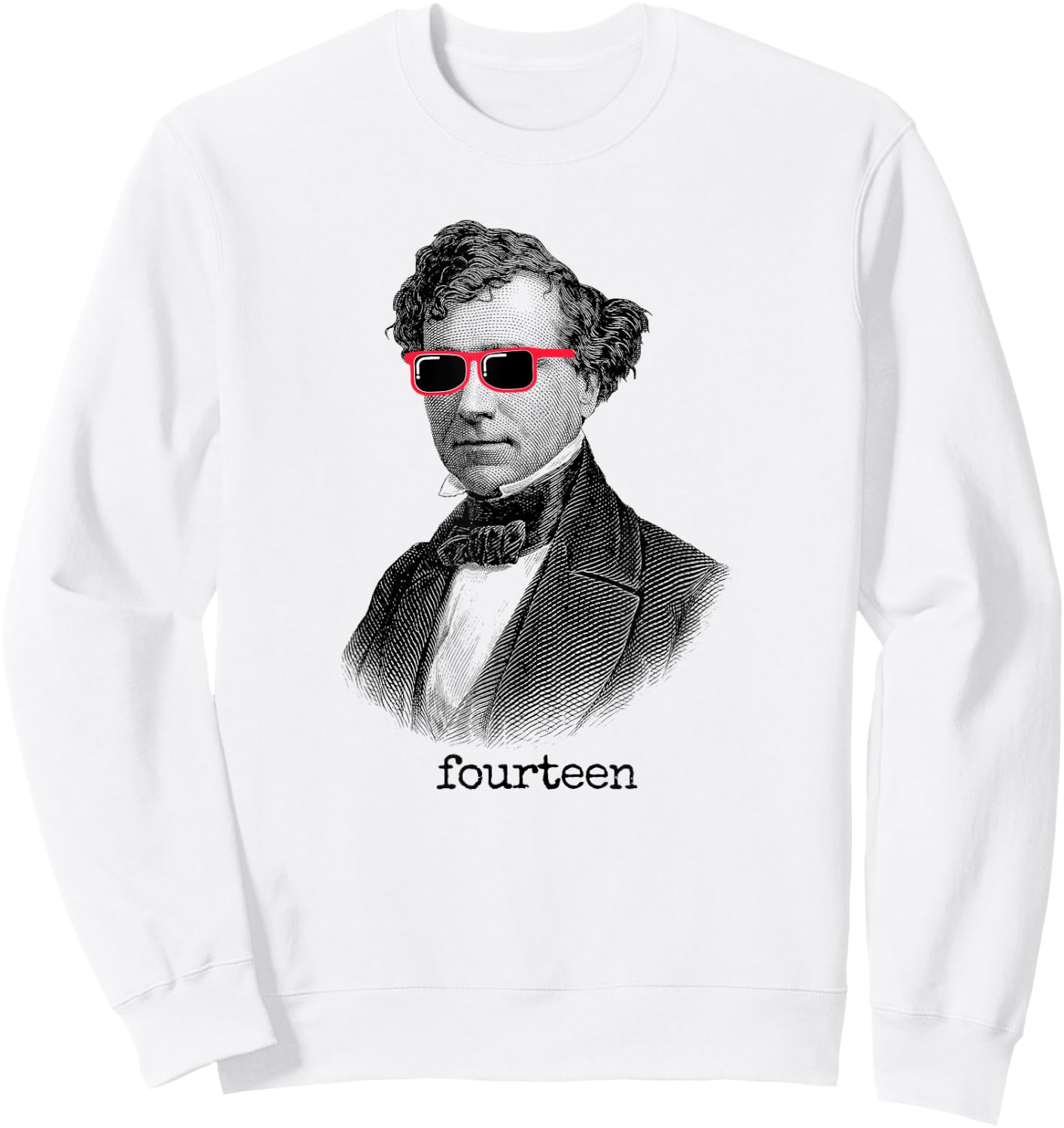 Franklin Pierce 14th President USA Sweatshirt - Sweatshirt | White