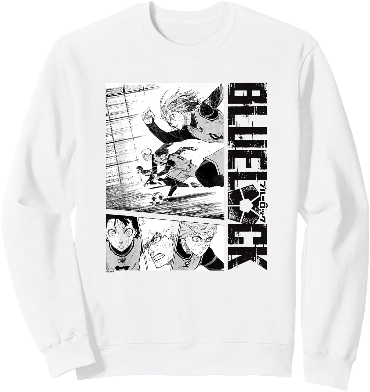 Blue Lock Bachira Kunigami Chigiri with The Goal Scent Logo Sweatshirt - Sweatshirt | White