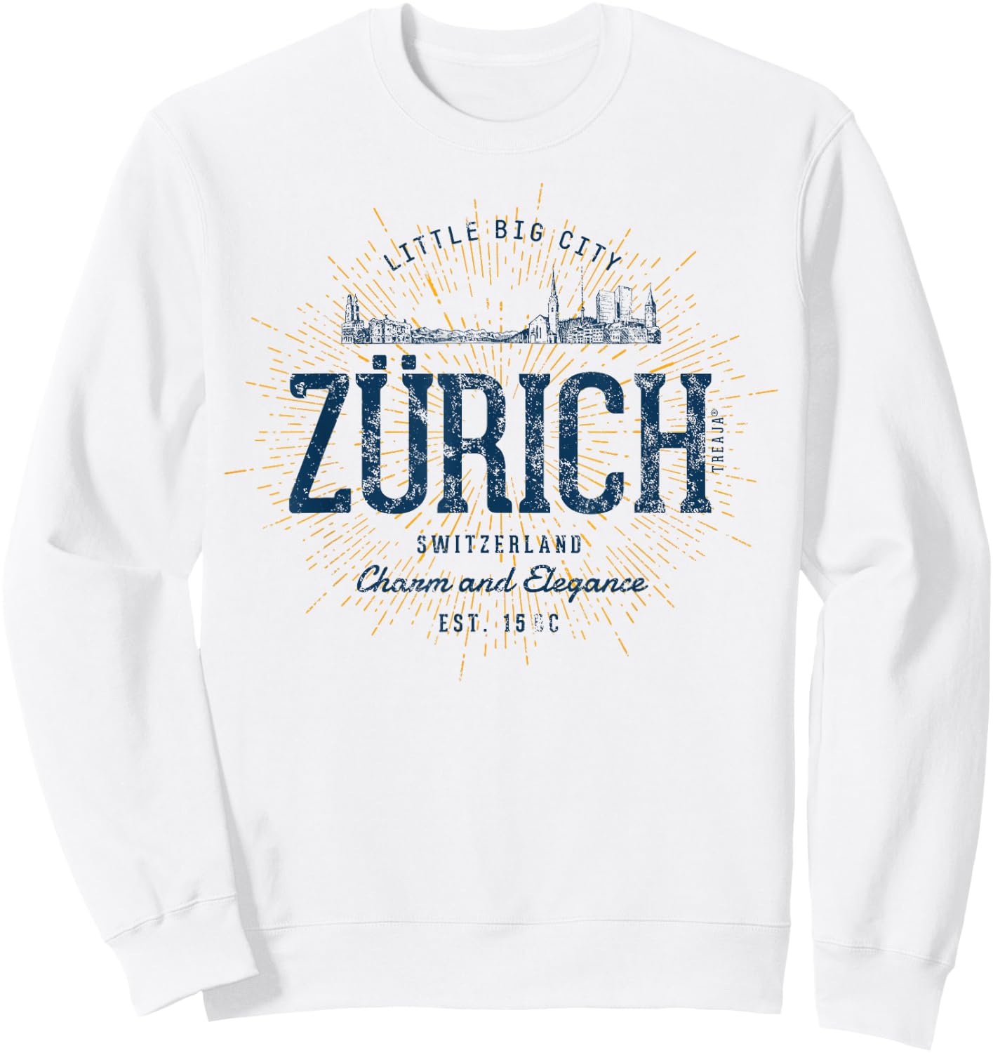 Switzerland Vintage Zurich Retro Sweatshirt - Sweatshirt | White