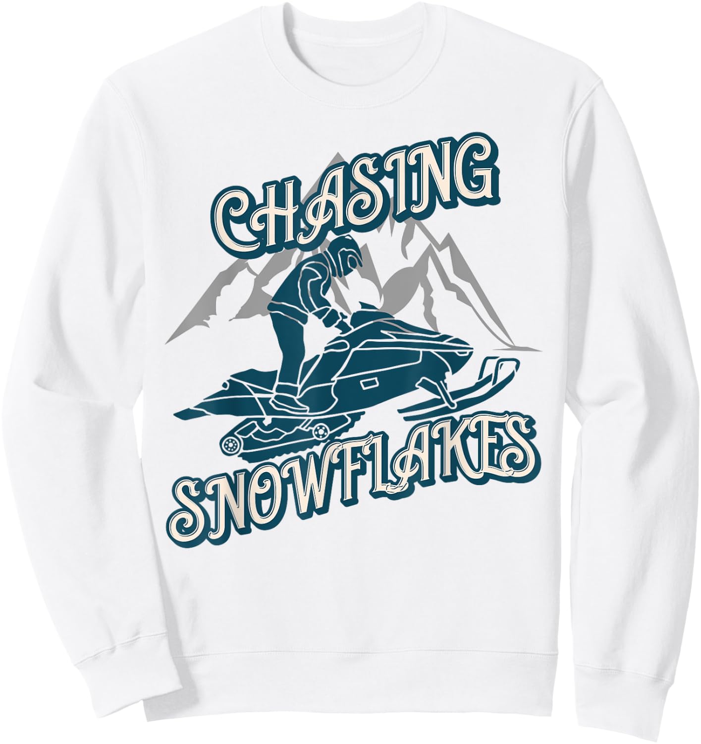 Snowmobile Trail Vintage Style Snowmobiling Gifts Sweatshirt - Sweatshirt | White