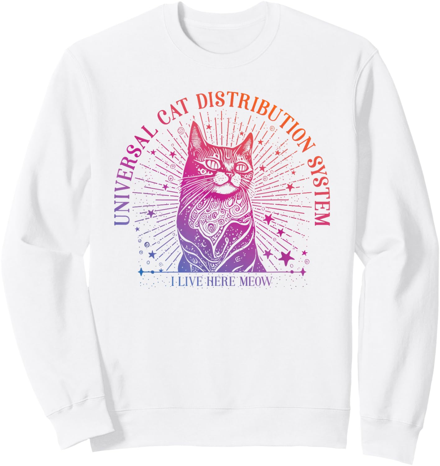 Cat Distribution System Women Sweatshirt - Sweatshirt | White