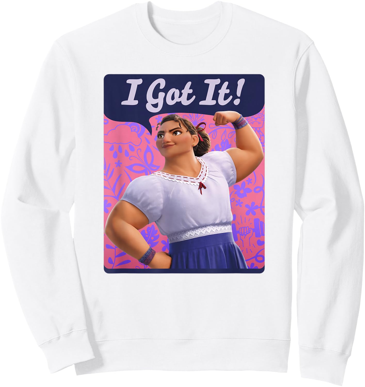 Disney Encanto Luisa I Got It Floral Poster Small Sweatshirt - Sweatshirt | White