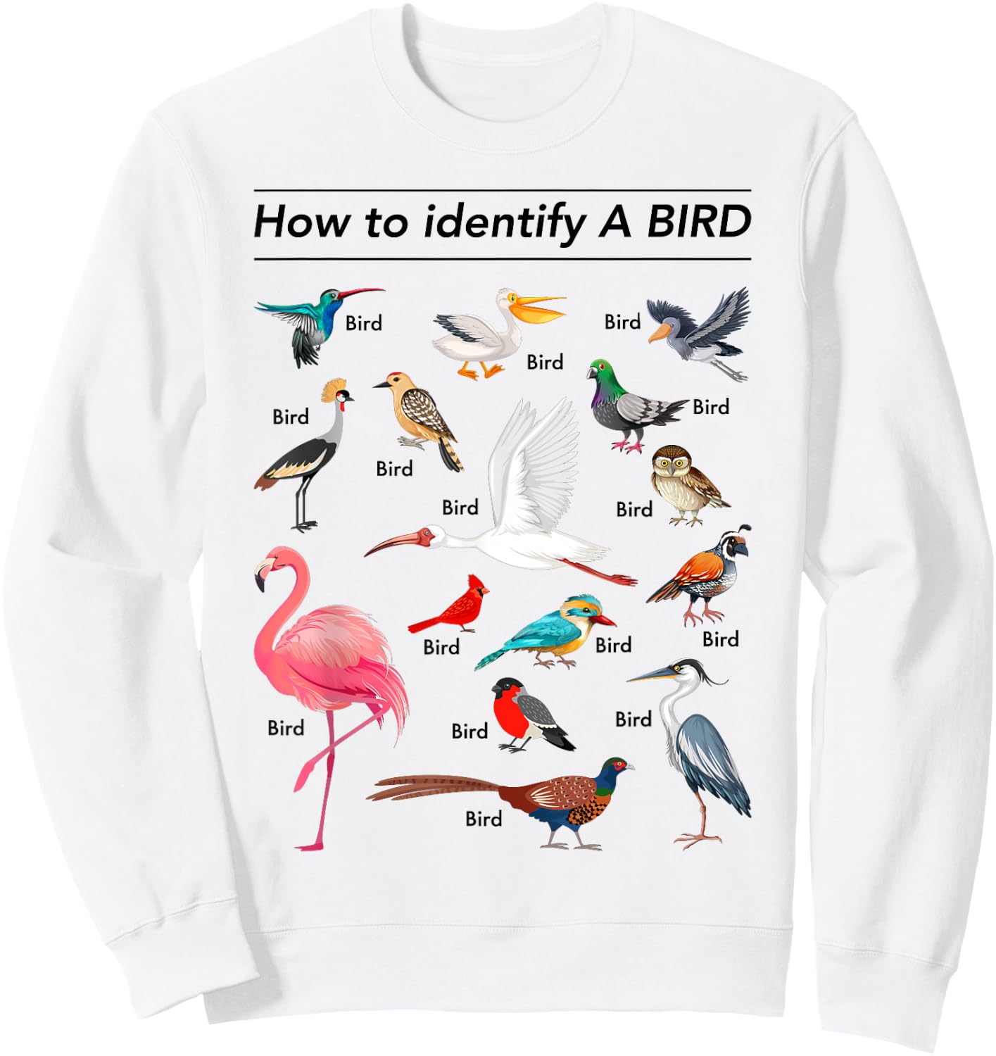 Birdwatcher Lover Funny Birdwatching How To Identify A Bird Sweatshirt - Sweatshirt | White