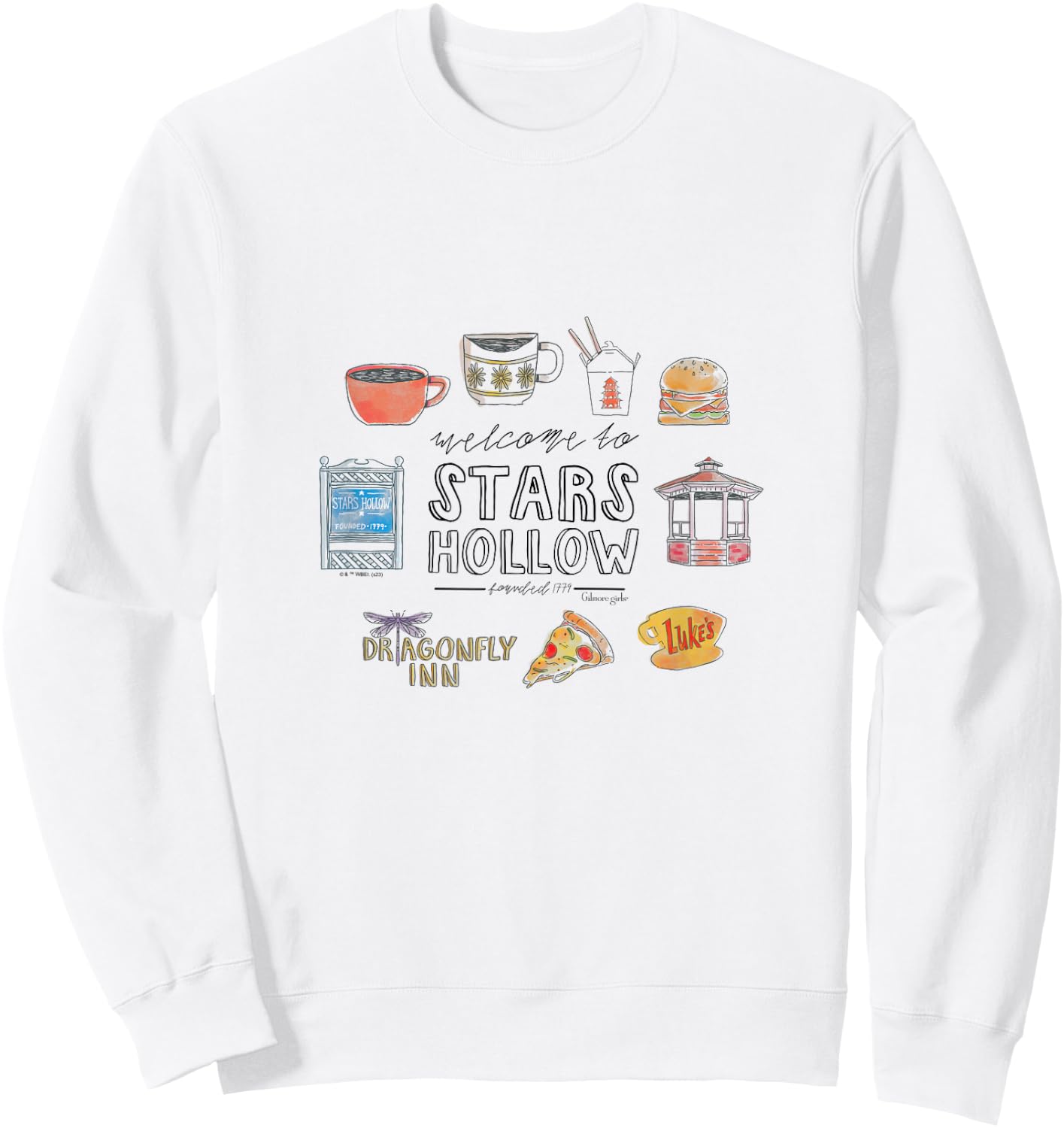 Gilmore Girls - Stars Hollow Grid Sweatshirt - Sweatshirt | White