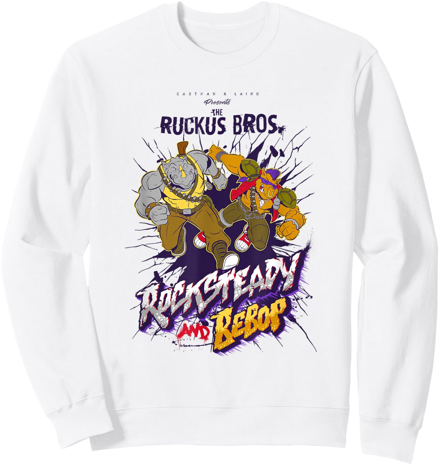 Teenage Mutant Ninja Turtles Bebop & Rocksteady Retro Sweatshirt - Sweatshirt | White