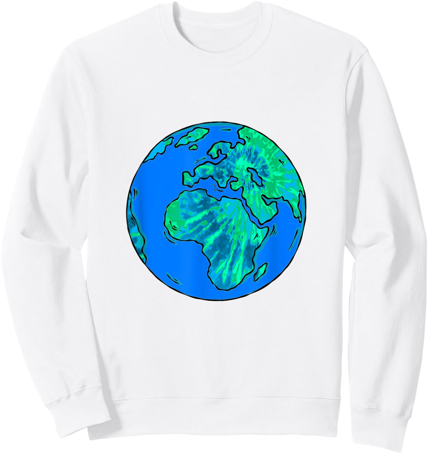 Earth Day Tie Dye Planet Tie Dye Earth Day Tie Dye Globe Sweatshirt - Sweatshirt | White