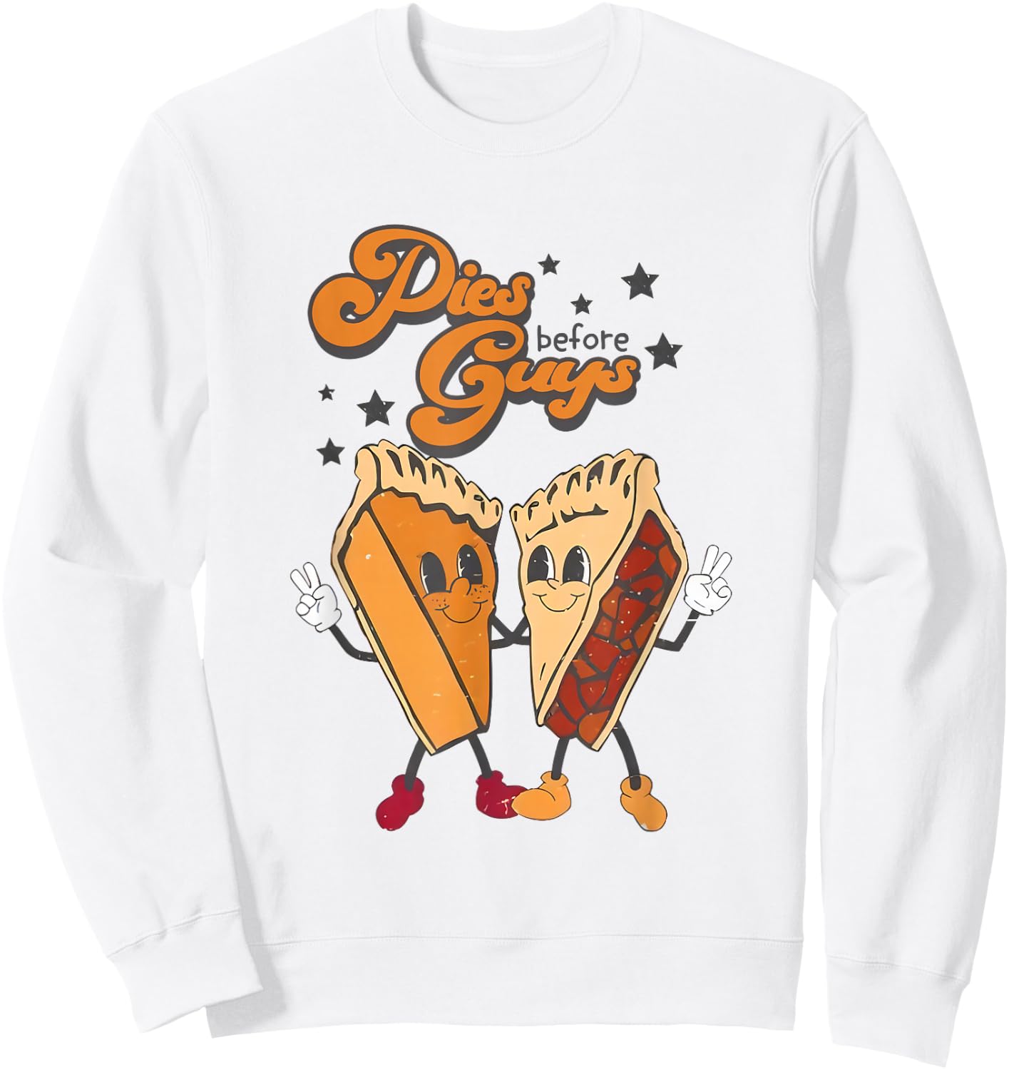 Pies Before Guys Girls Kids Toddler Thanksgiving Sweatshirt - Sweatshirt | White