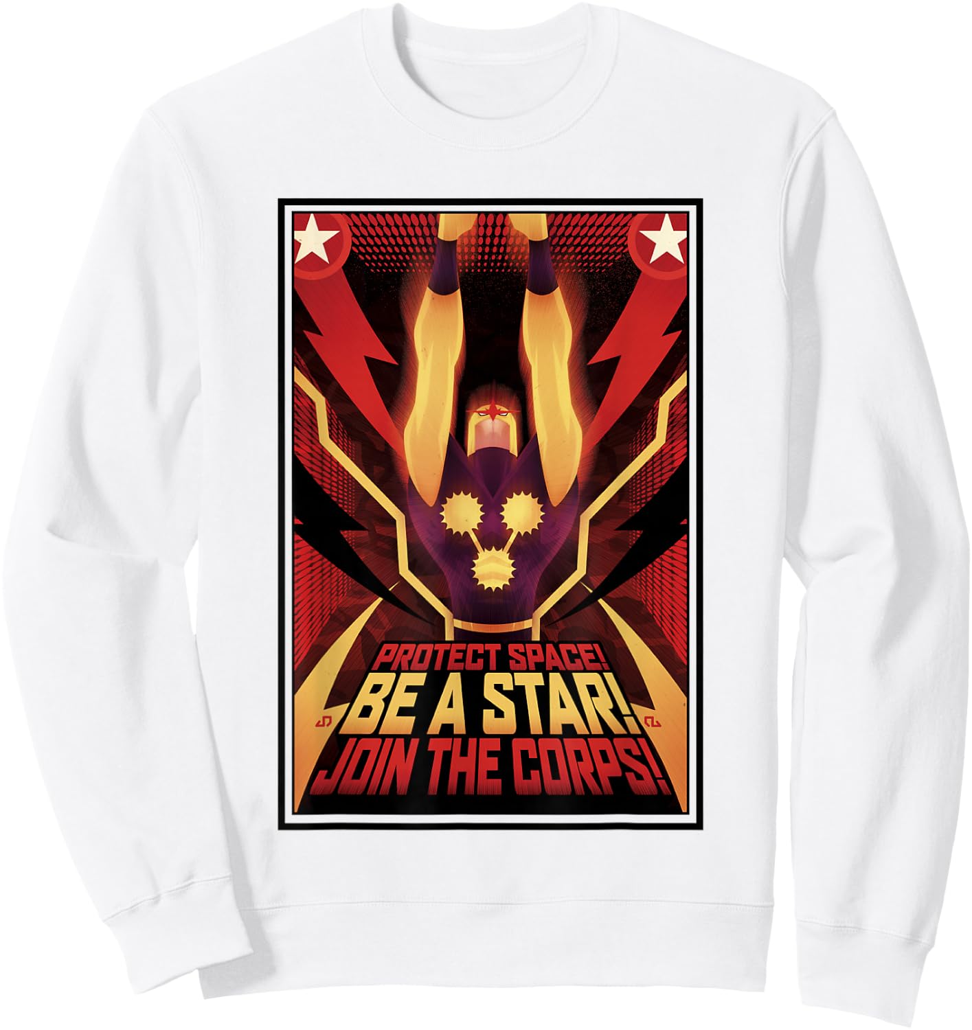 Marvel Comics Retro Classic Nova Join The Corps Propaganda Sweatshirt - Sweatshirt | White
