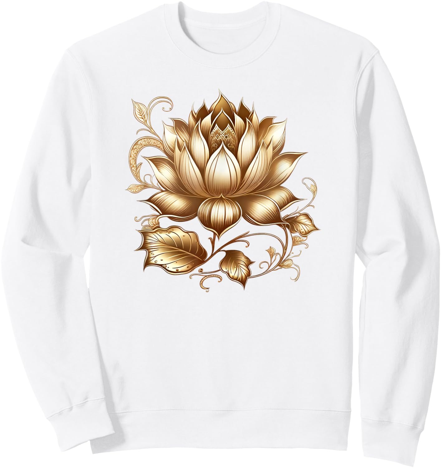 Lotus flower Buddhism spiritual symbol yoga namaste nature Sweatshirt - Sweatshirt | White