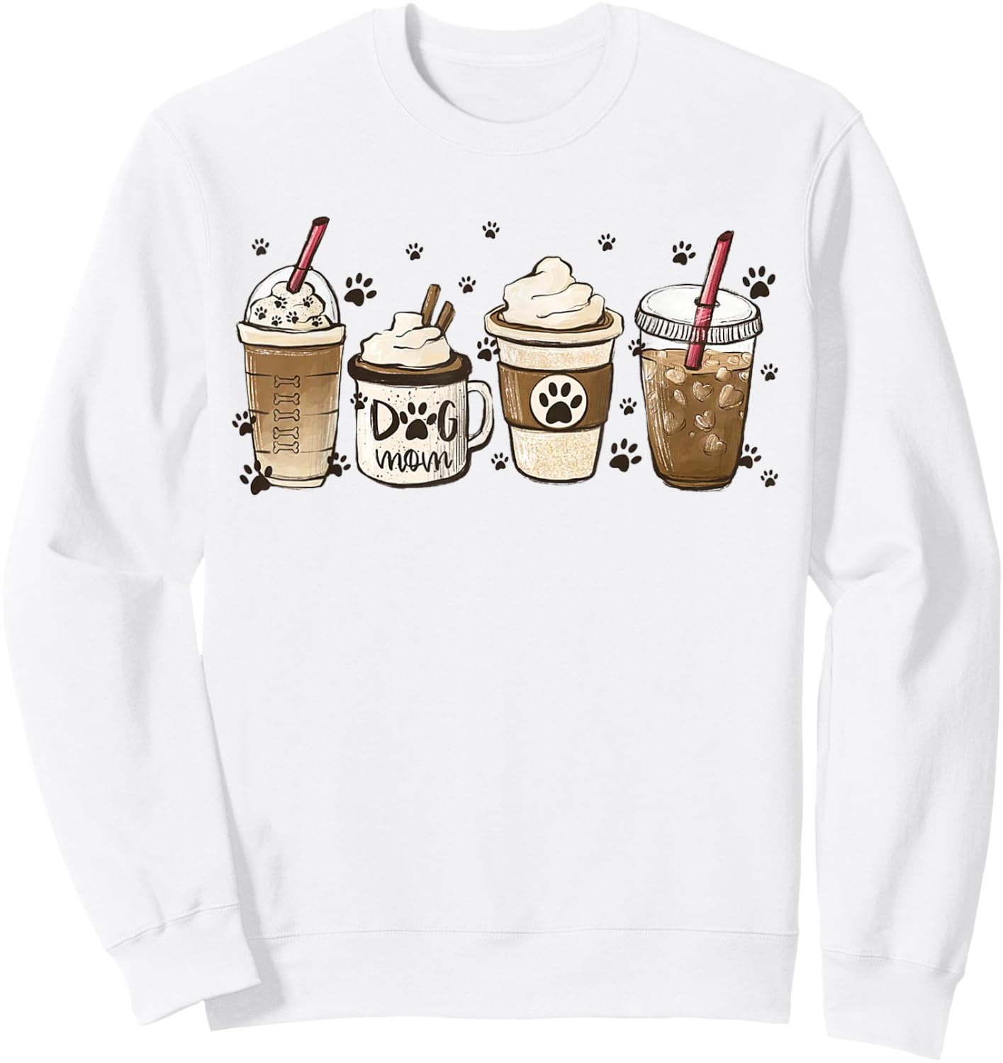 Coffee And Dog Mom Mother's Day Coffee Lover Dog Lover Gift Women Sweatshirt - Sweatshirt | White