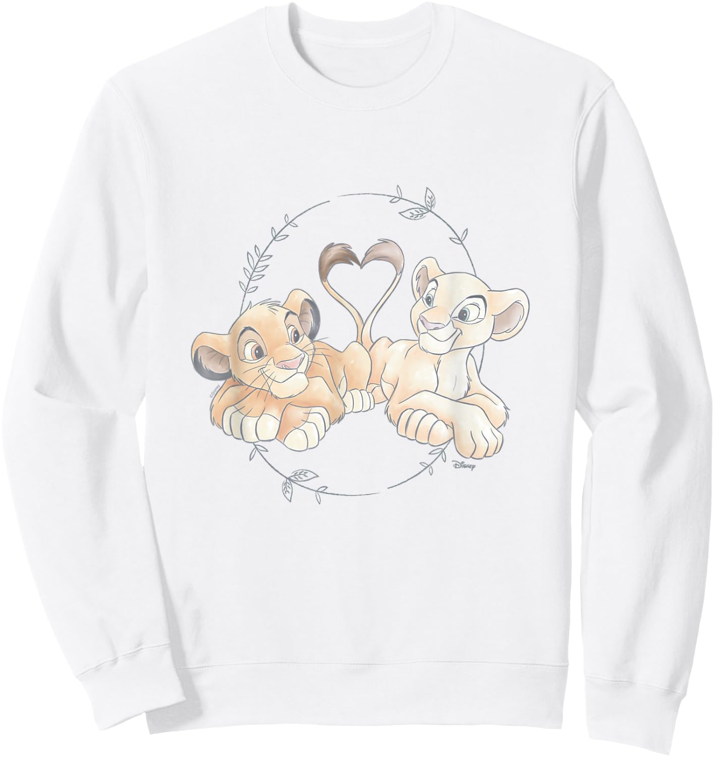 The Lion King - Simba Nala Heart Sweatshirt - Sweatshirt | White