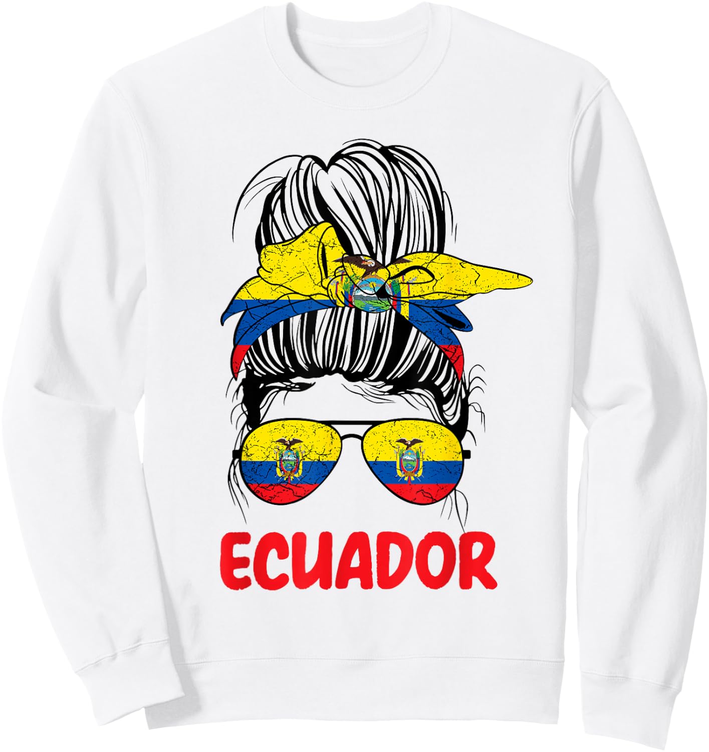 Ecuadorian Girl Ecuador Women Chica Ecuatoriana flag Pride Sweatshirt - Sweatshirt | White