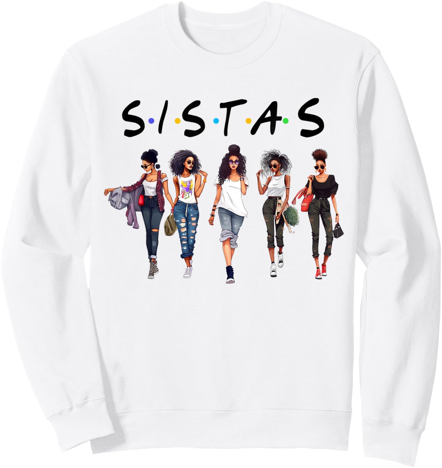 Black Melanin Queen Curly Natural Afro Girl African American Sweatshirt - Sweatshirt | White