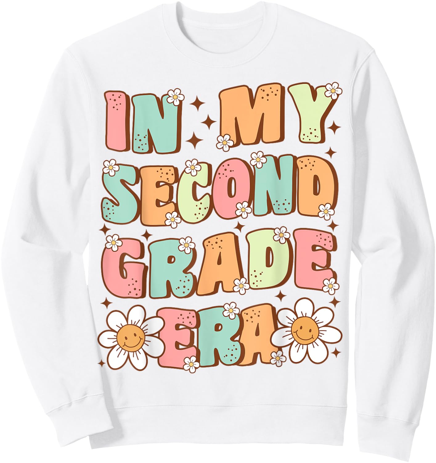 In My Second Grade Era Cute Groovy 2nd Grade Back to School Sweatshirt - Sweatshirt | White