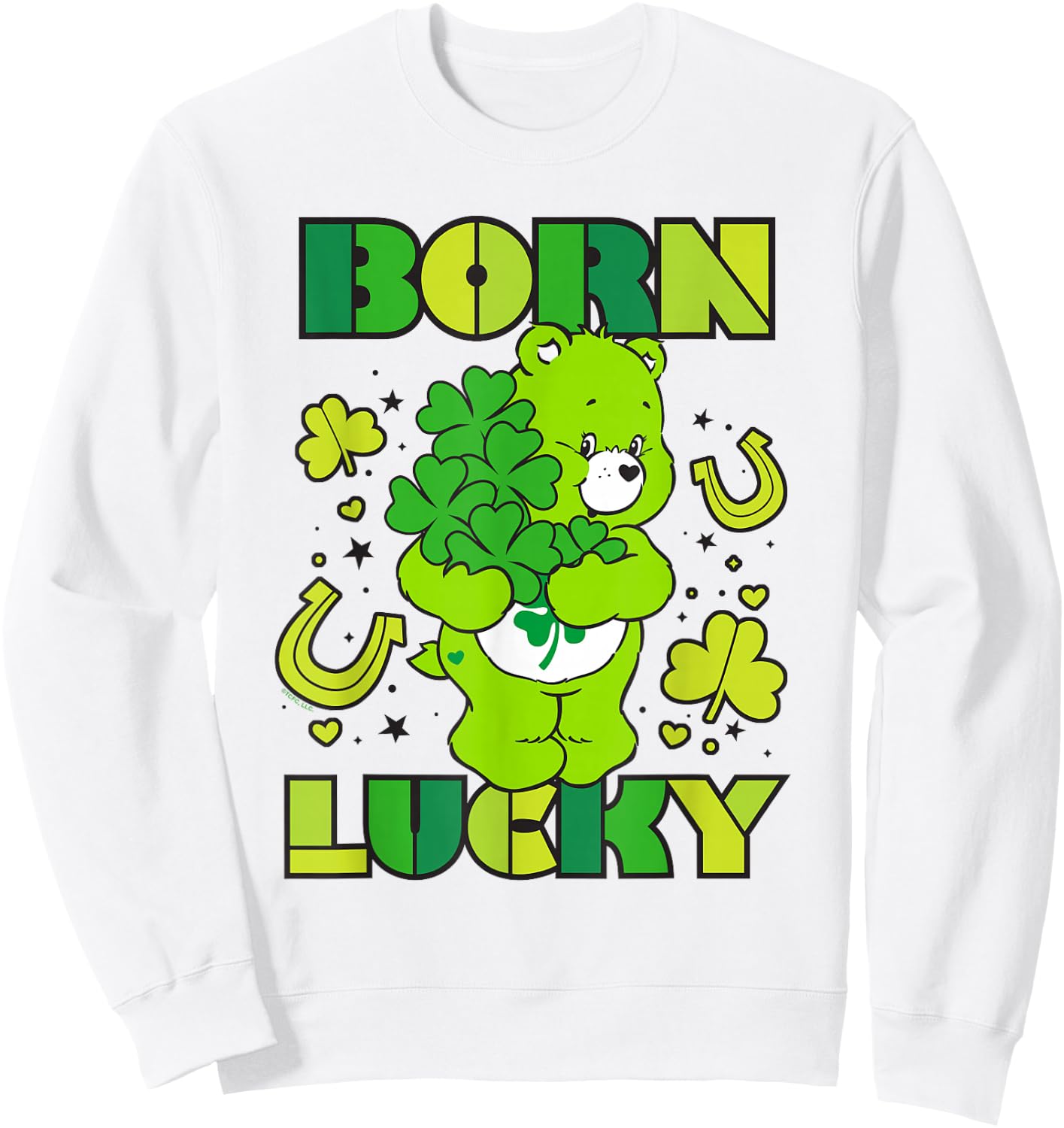 Care Bears Born Lucky Good Luck Bear Sweatshirt - Sweatshirt | White
