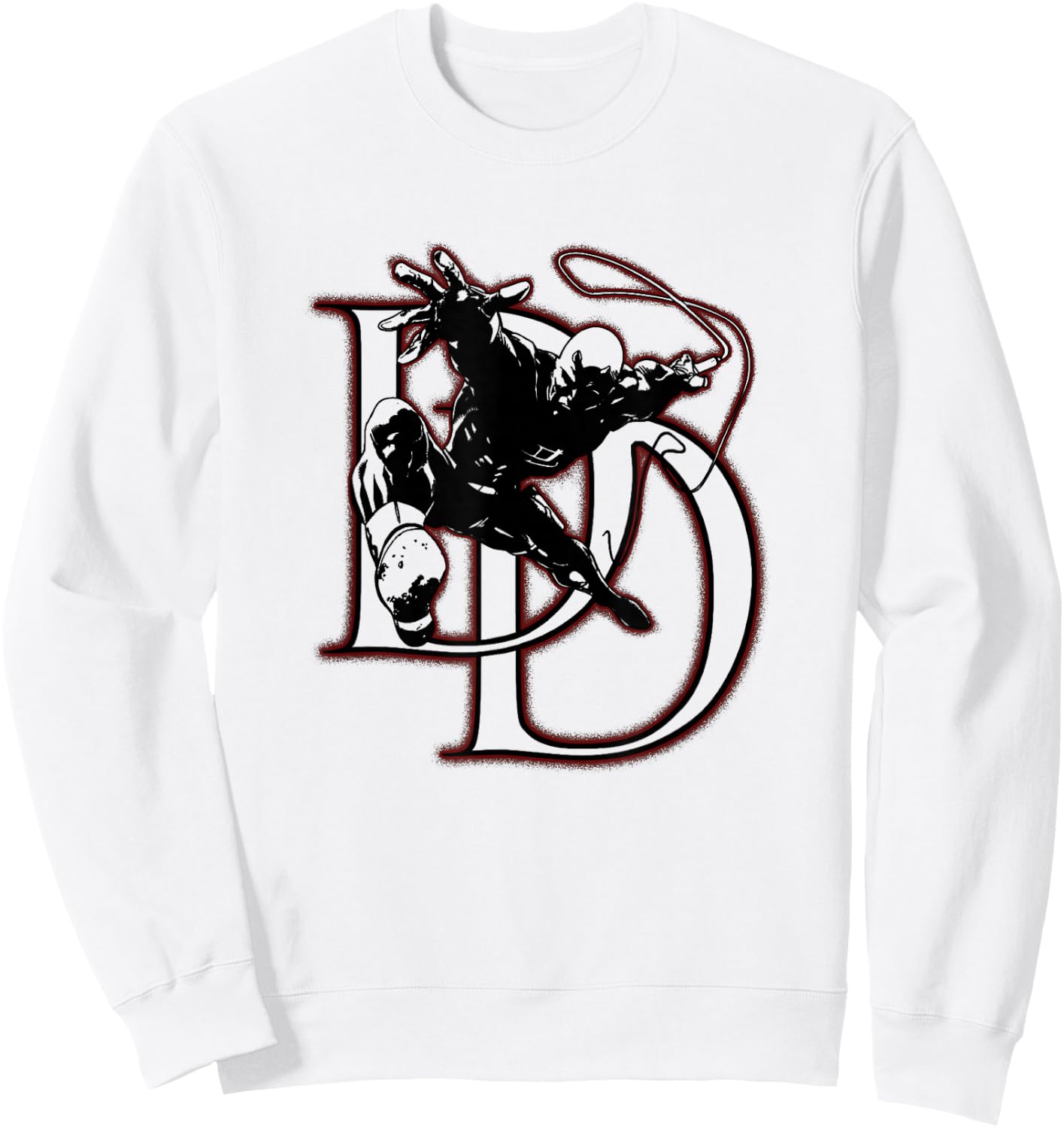 Marvel Comics Retro Classic Daredevil DD Silhouette Sweatshirt - Sweatshirt | White