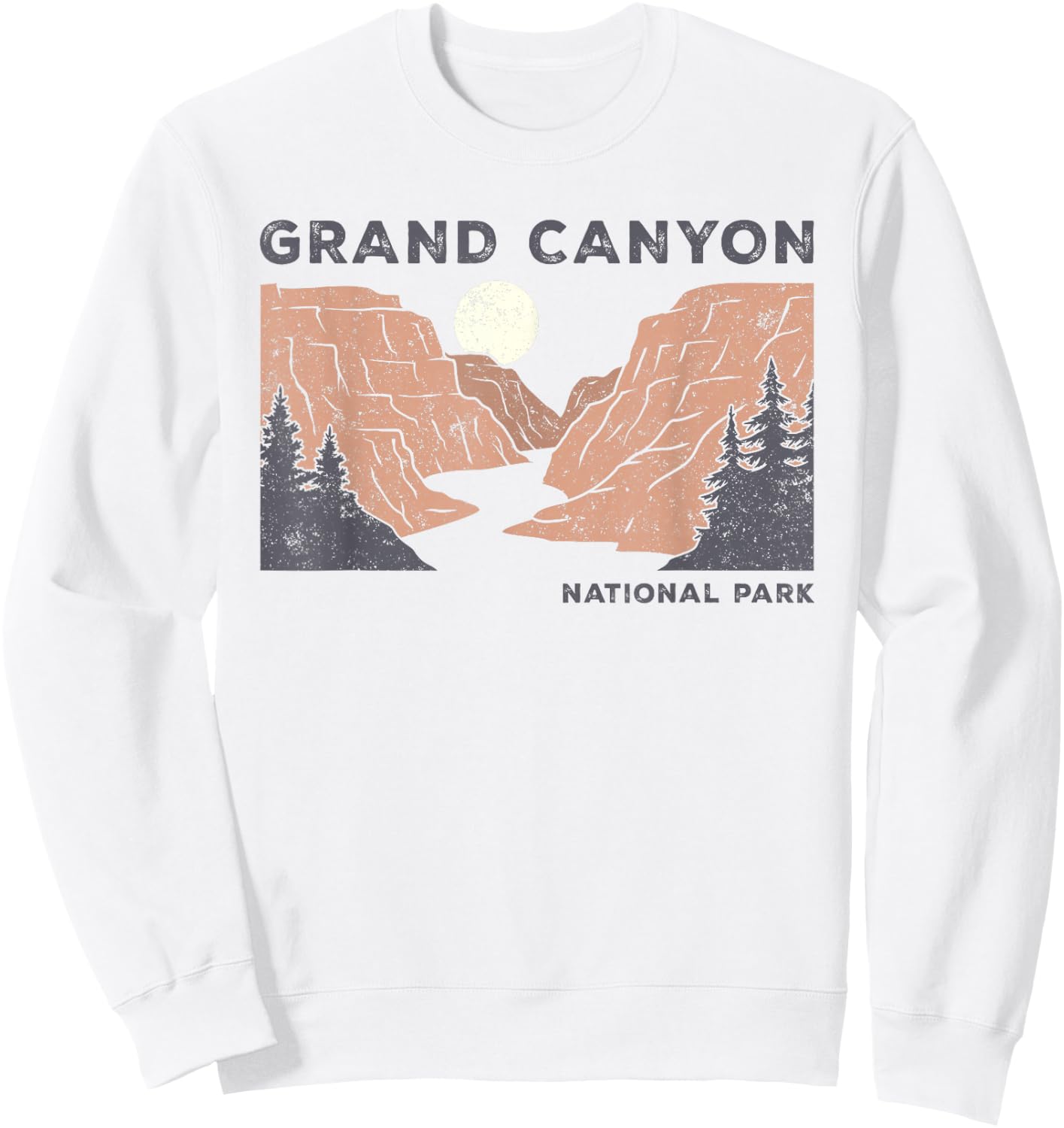 Hiked Grand Canyon National Park Arizona Vintage Men Sweatshirt - Sweatshirt | White