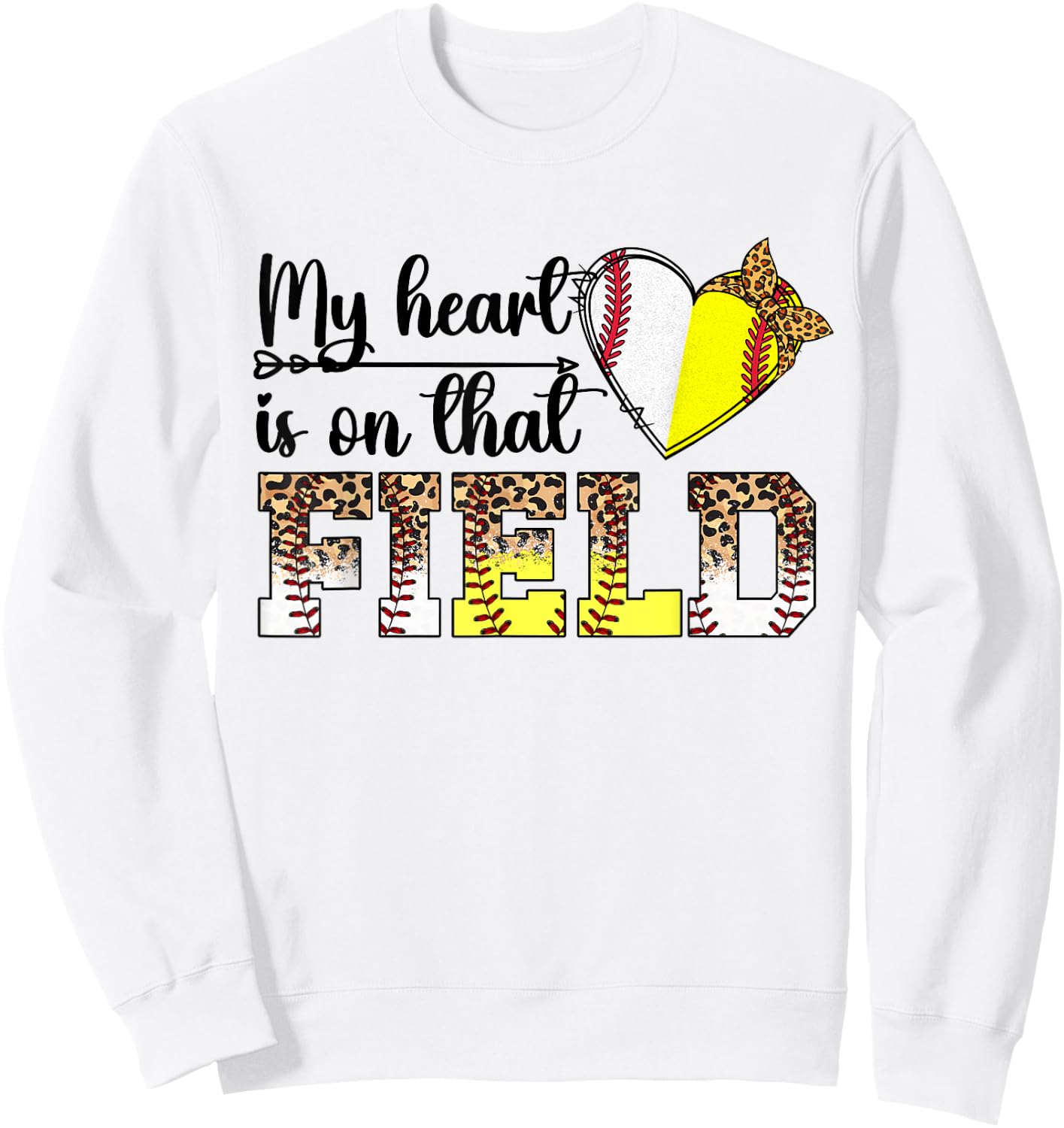 On That Field Proud Baseball Softball Grandma Sweatshirt - Sweatshirt | White