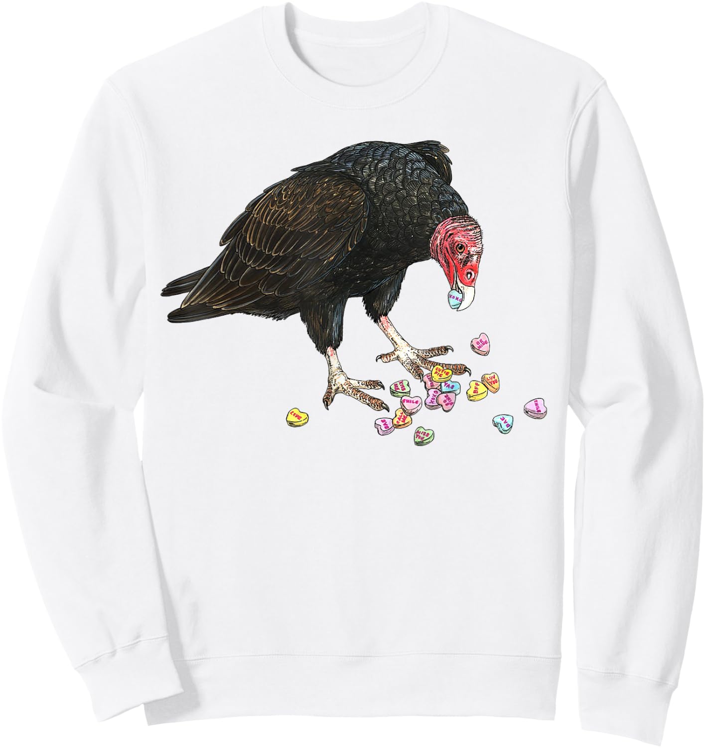 Eat Your Heart Out Turkey Vulture Snack Attack Sweatshirt - Sweatshirt | White