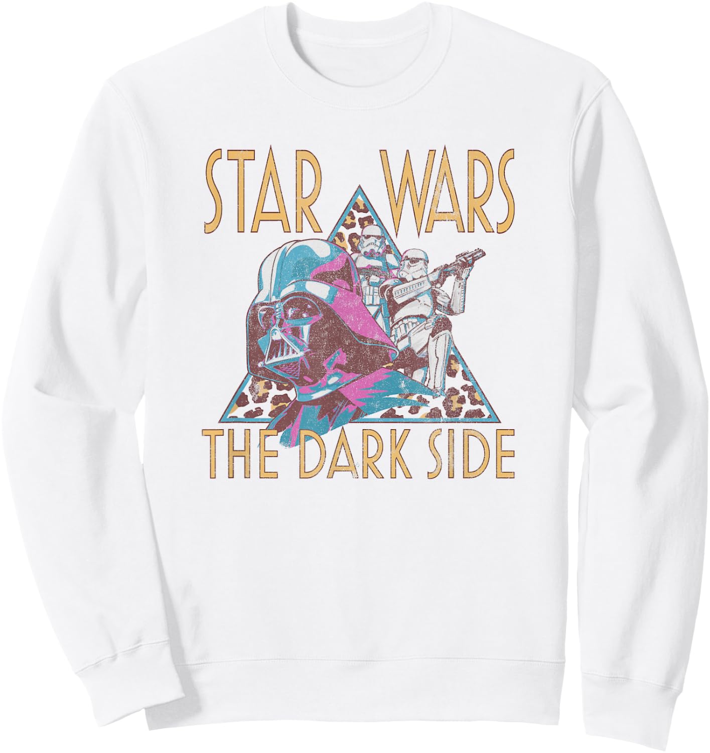 Star Wars Darth Vader The Dark Side Leopard Print Box Up Sweatshirt - Sweatshirt | White