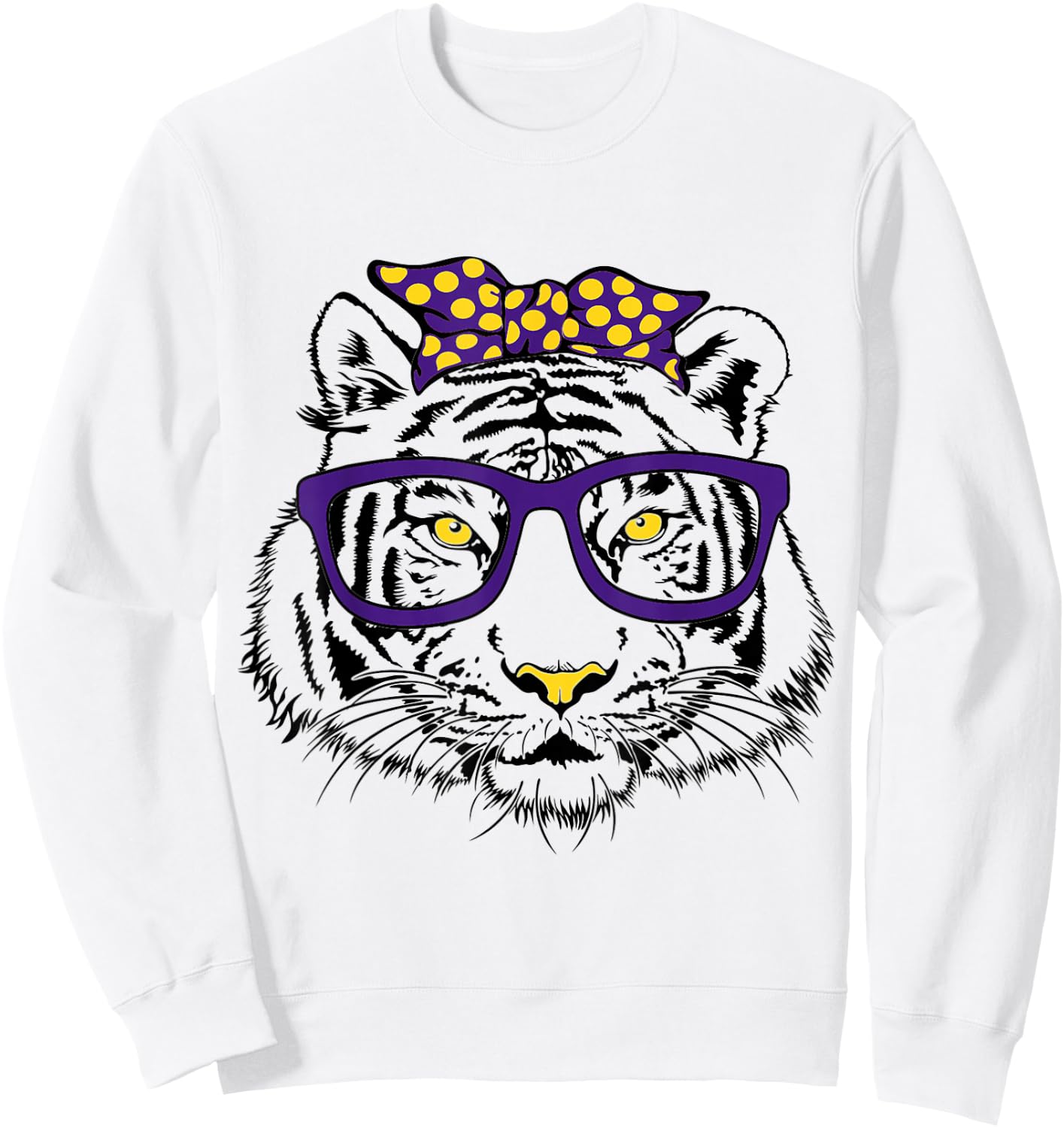 Purple & Gold Vibes, Purple & Gold Squad, Love Purple & Gold Sweatshirt - Sweatshirt | White