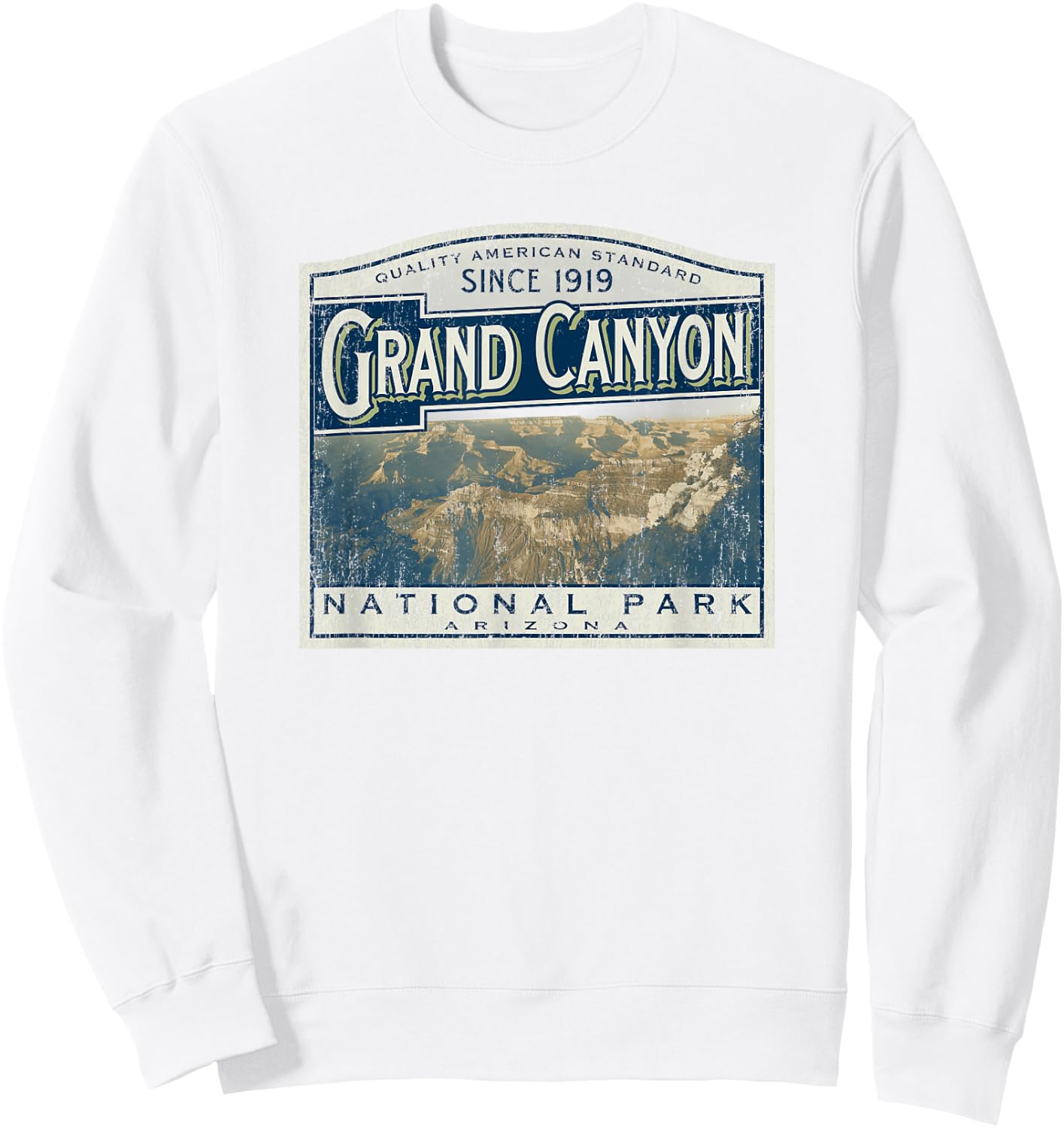 Grand Canyon National Park Retro Sweatshirt - Sweatshirt | White