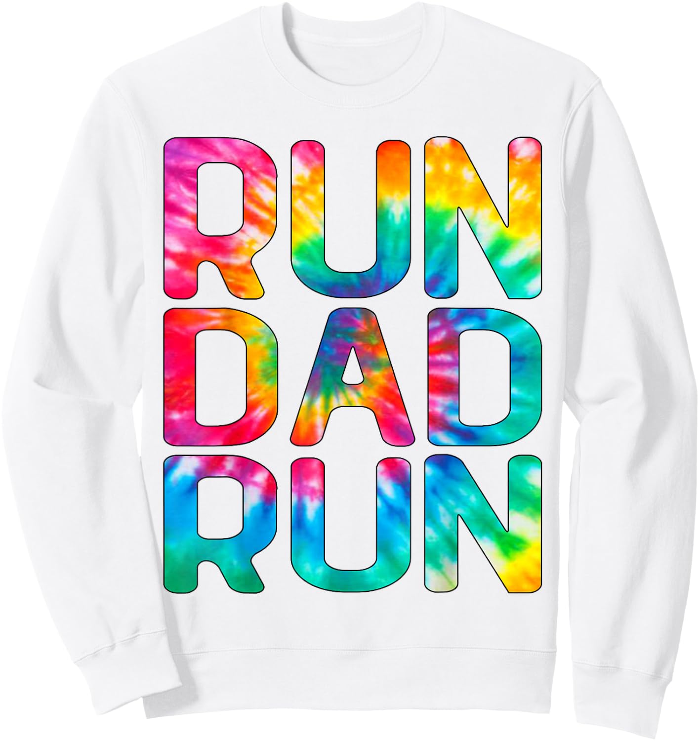 Run Dad Run Marathon Running Spectator Sweatshirt - Sweatshirt | White